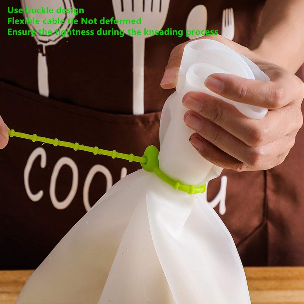 Large Silicone Kneading Bag, Reusable Food-Grade Silicone Bag, Multifunctional Dough Mixer For Bread, Pastryand Pizza, Flour Mix