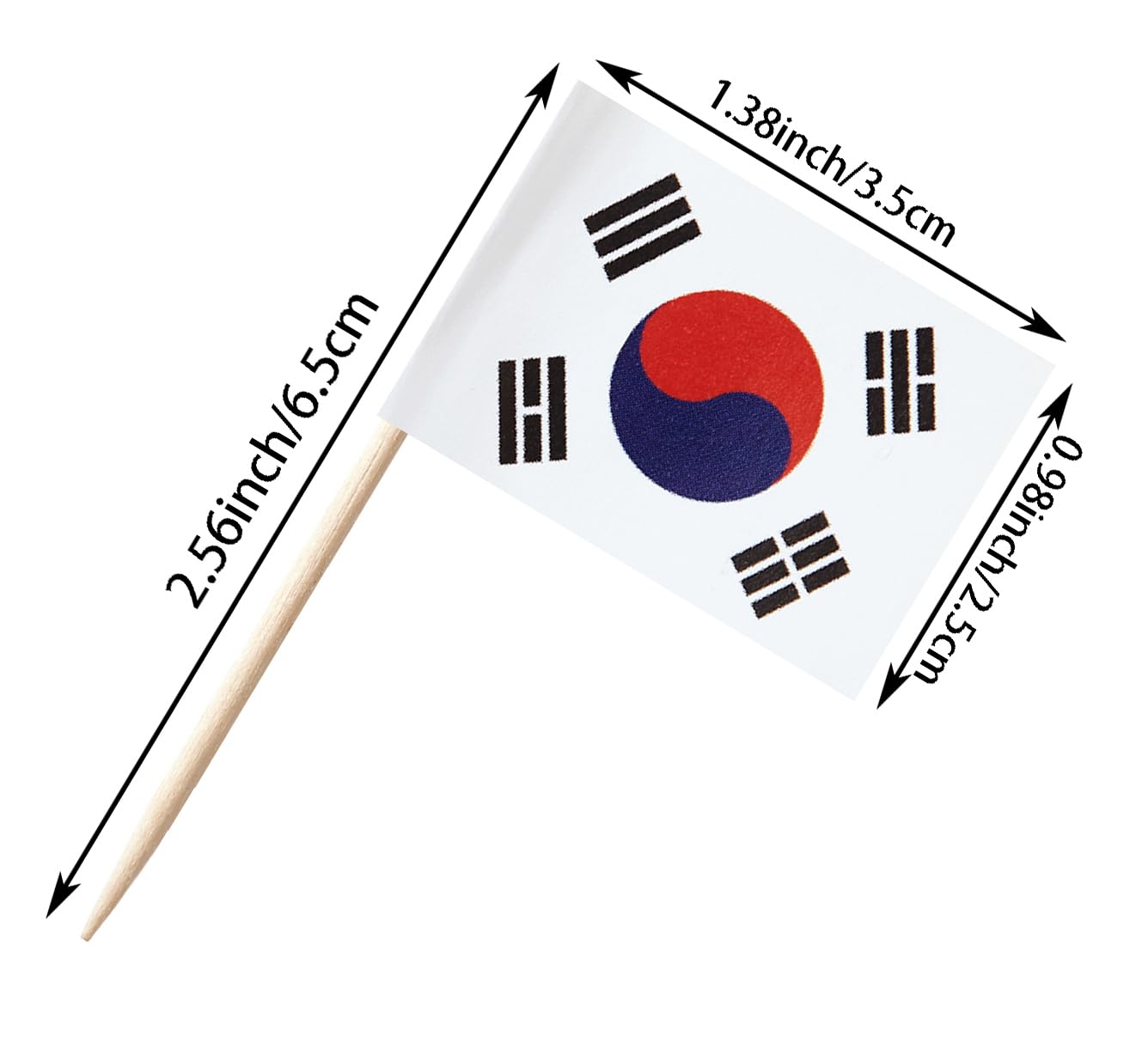 Stidsds Asia Asian 48 Countries Toothpick Flags Mini Small Country National Cupcake Toppers Stick Flag World International Festi