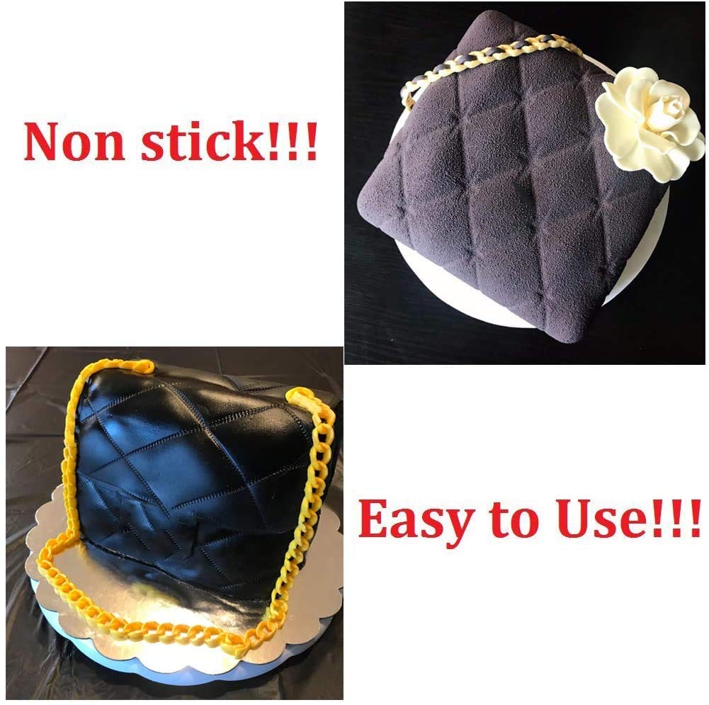 Palksky Diamond Silicone Fondant Chain Mold Purse Bag Cake Decorating Gum Pastry Sugarcraft Chocolate Clay Mould