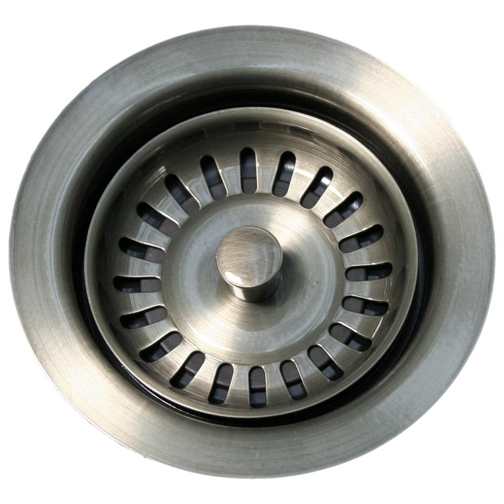 Whitehaus Wh202-P 3-1/2'' Waste Disposer Trim With Matching Basket Strainer, Pewter Finish Fits Dwh3018, Wh3618 And Wh3719 Deep