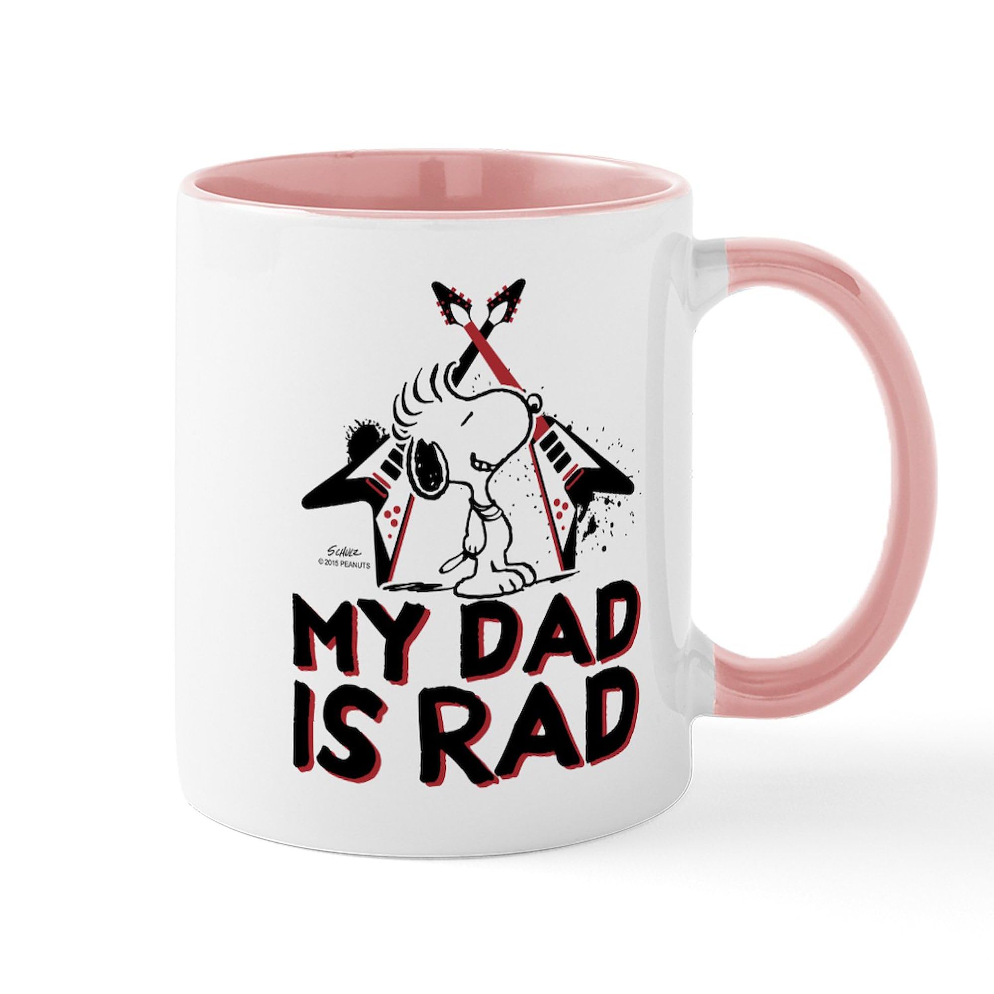 CafePress Snoopy: My Dad Is Rad Mug 11 oz (325 ml) Ceramic Coffee Mug