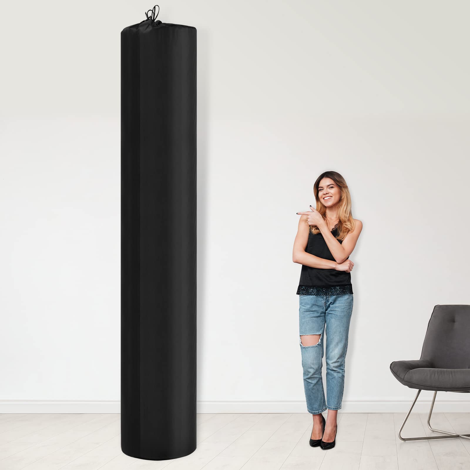 Chengu Jumbo Rug Storage Bag Fitting Rugs Up To 9 X 12 Ft, Protection For Rolled Rug 24 X 130 Inch, Large Nylon Dustproof Drawst