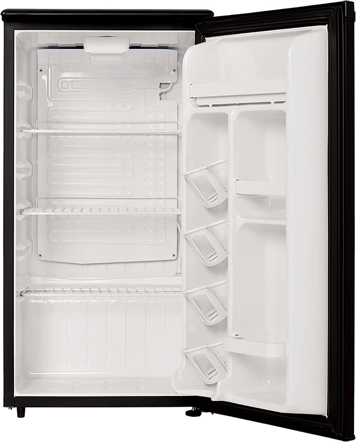 roomwell E-Star 3.3 Cu Ft Mini Fridge without Freezer - AUTO DEFROST, Reversible Single Door, Glass Shelf Refrigerator - A Space