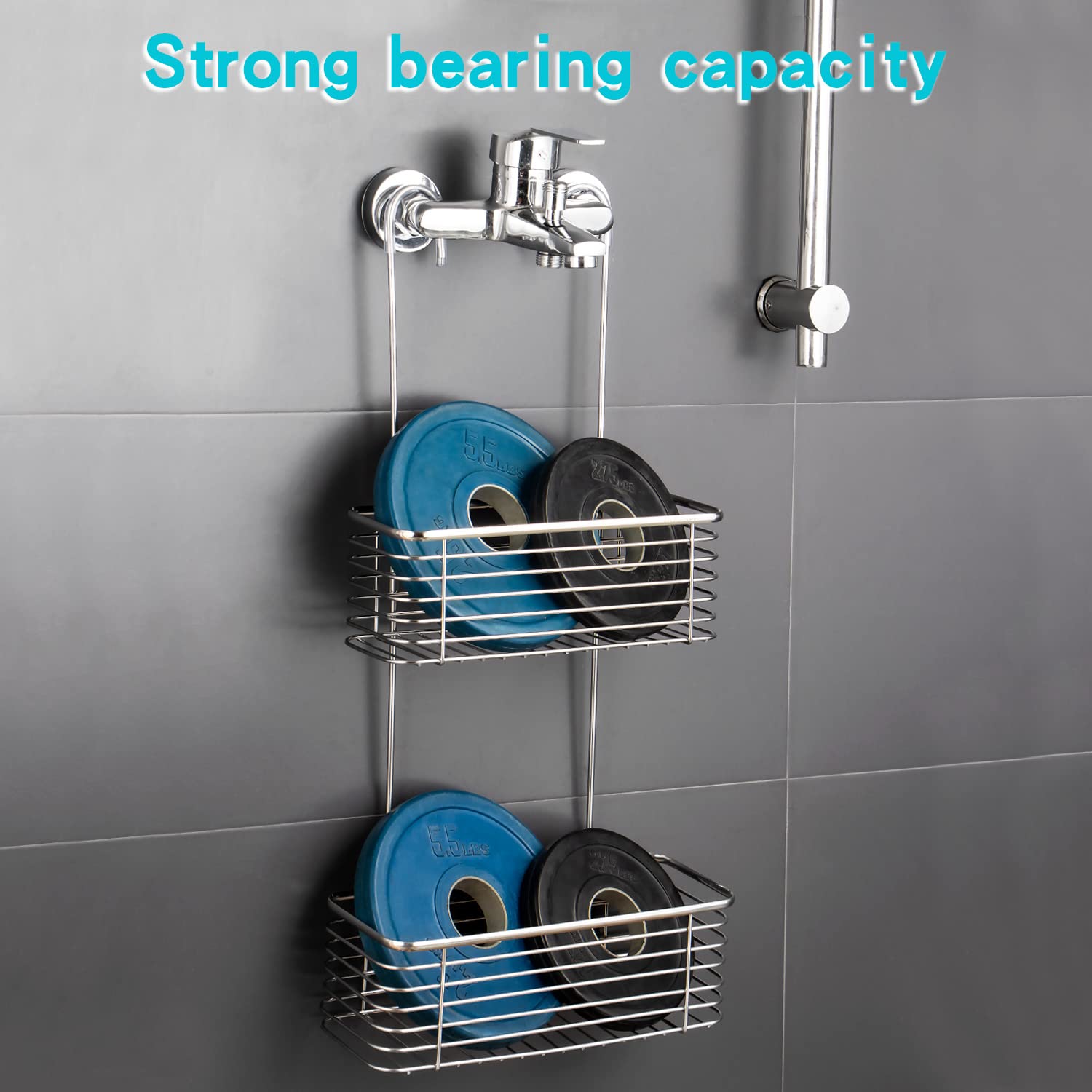 Yqh Hanging Shower Rack, Bathroom Rack Storage Rack, Shampoo Bracket, The Back Hook Can Be Rotated, And Can Be Hung On The Fauce