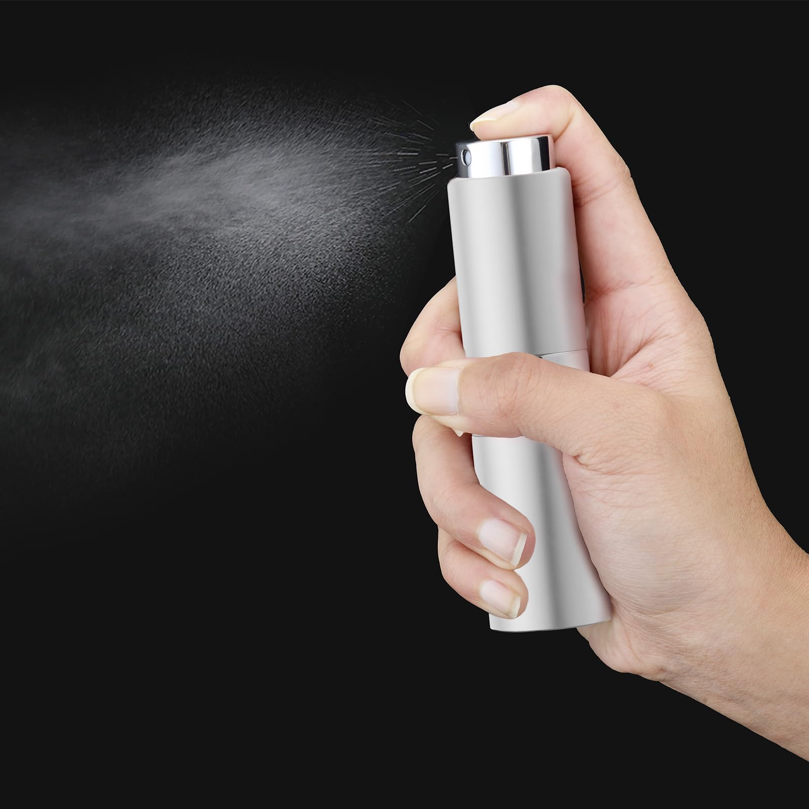 Owlyee 20Ml Perfume Atomizer, Travel Cologne Spray Bottle, Mini Empty Sprayer Dispenser (Silver, 1Pcs)