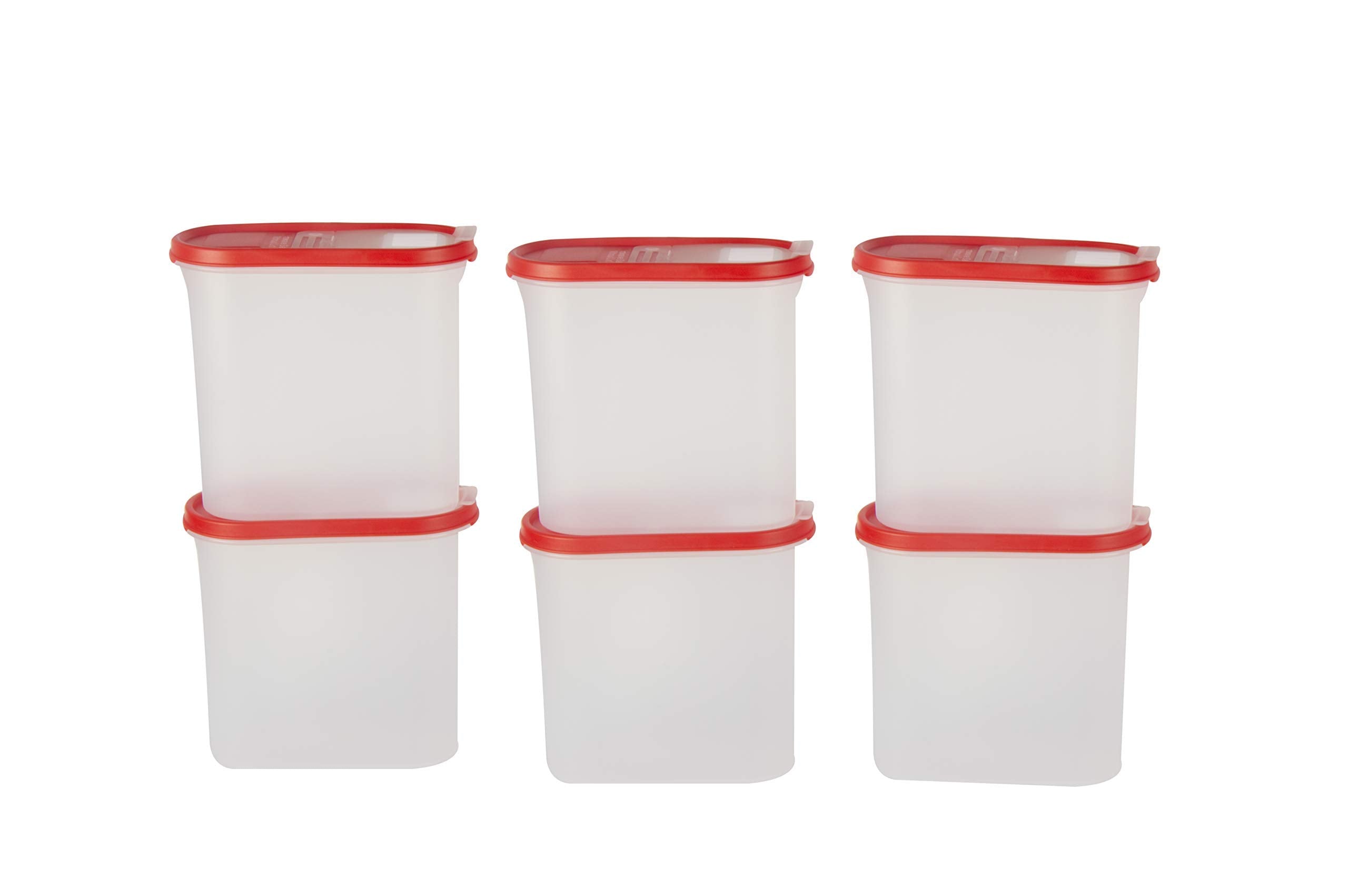 Cutting Edge 1800Ml Flip Top Modular Storage Container Red (Set Of 6)