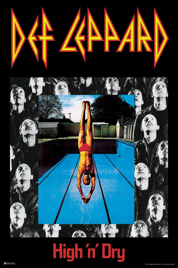 Def Leppard High And Dry Album Cover Heavy Metal Music Merchandise Retro Vintage 80S Aesthetic Band Cool Wall Art Print Poster 1