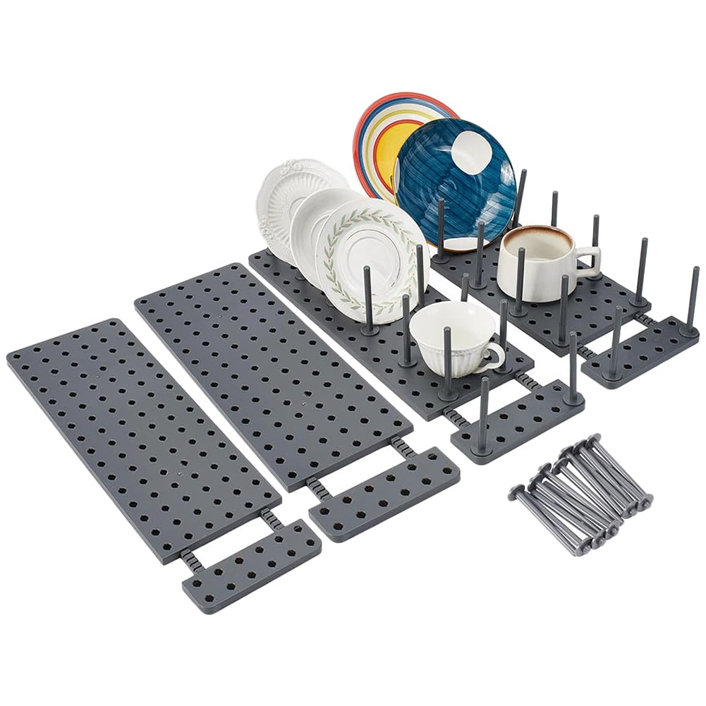 UNICRAFTALE 4 Set Adjustable Pegboard Drawer Organizer 15.7521.26 Inch
