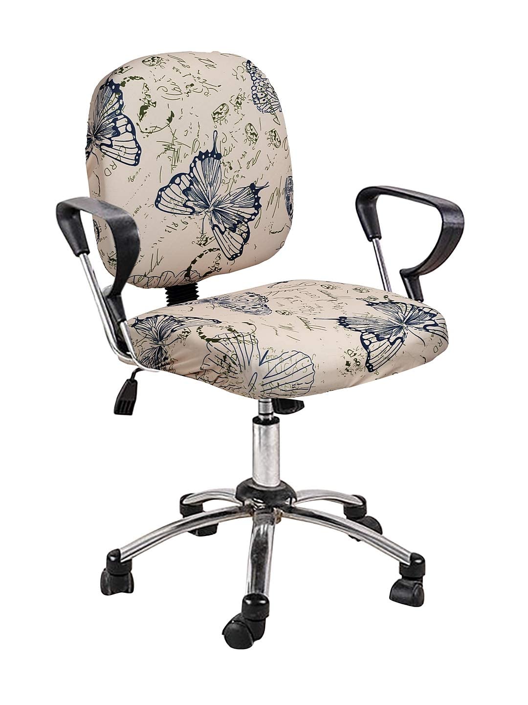 Cortina Stretchable Elastic Washable Removable Office Manager Computer Executive Rotating Chair Seat Cover Pack Of 1