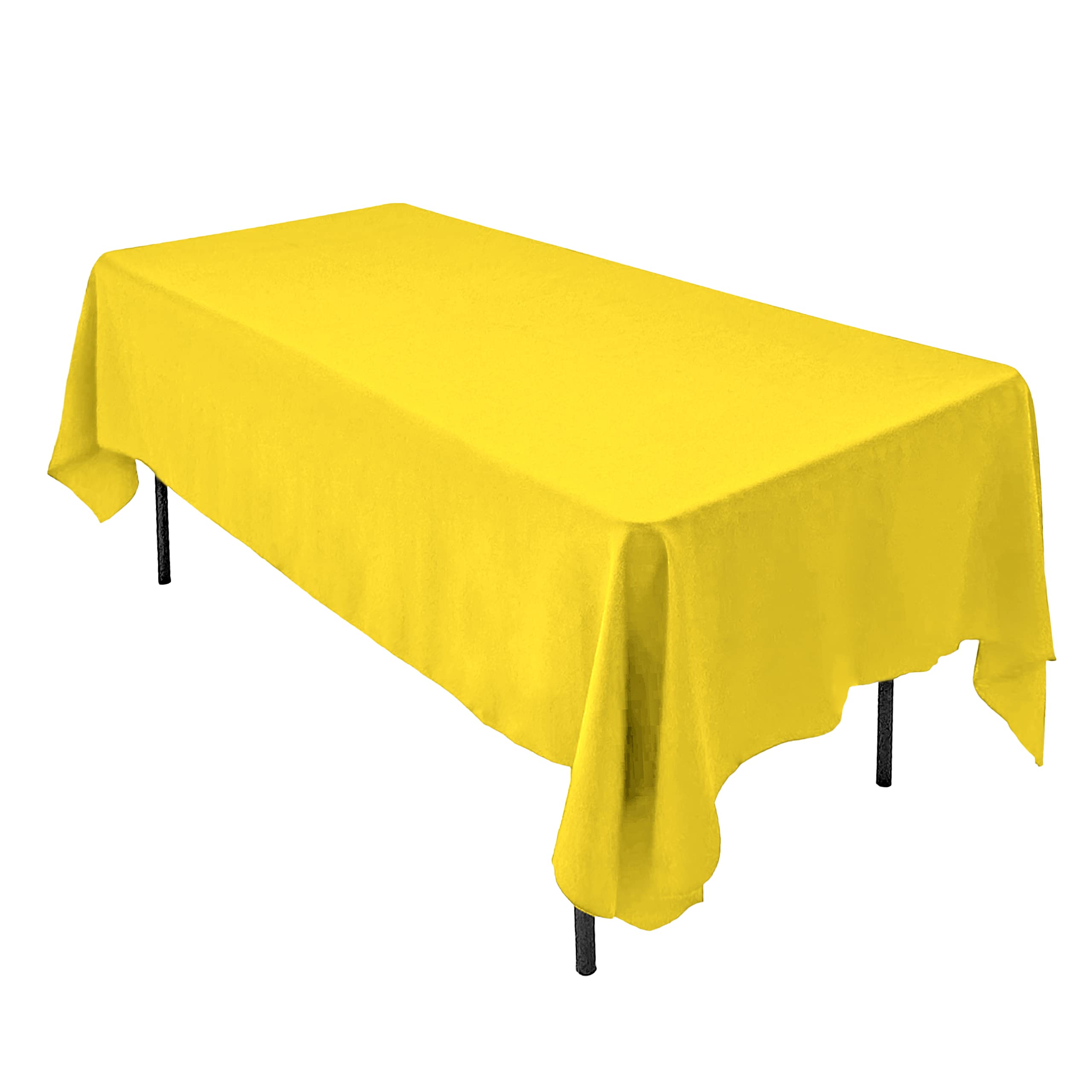 Ak-Trading 60 X 102-Inch Rectangular Polyester Tablecloth - Yellow