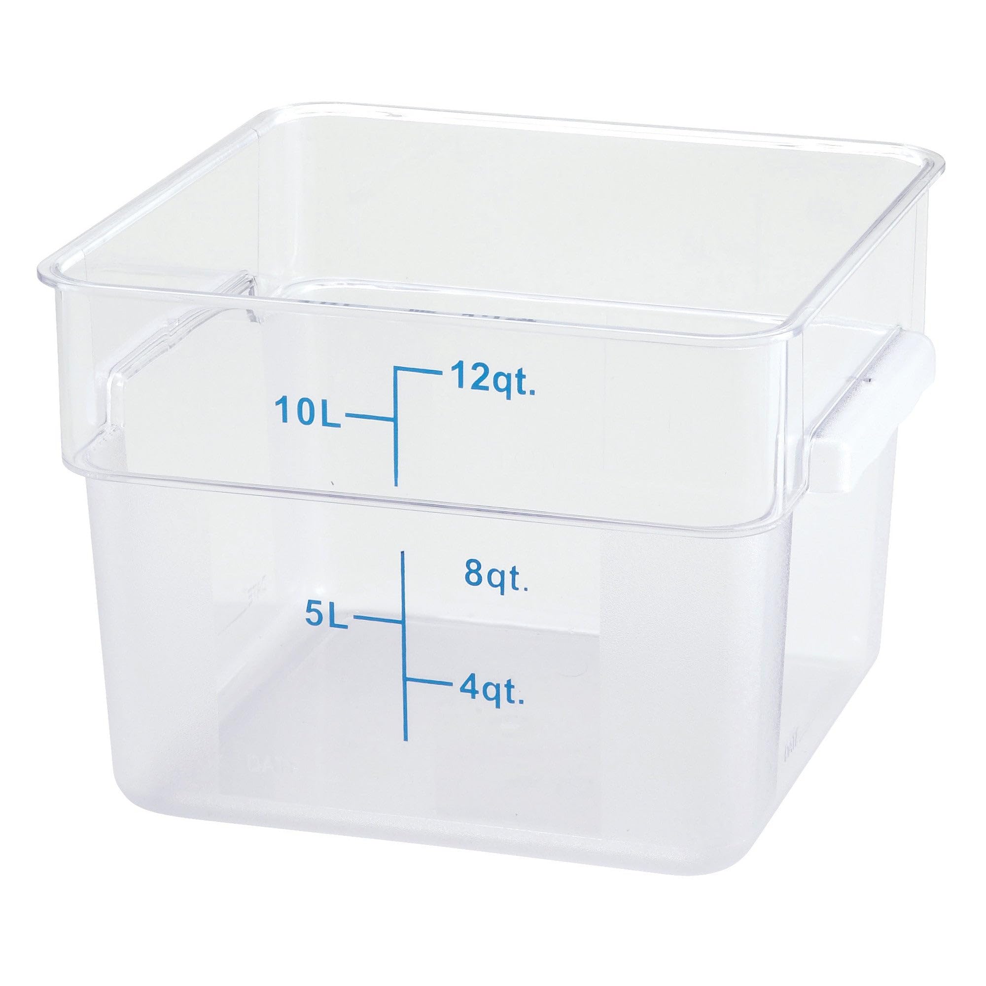 Winco 12qt Square Storage Container, Clear, PC