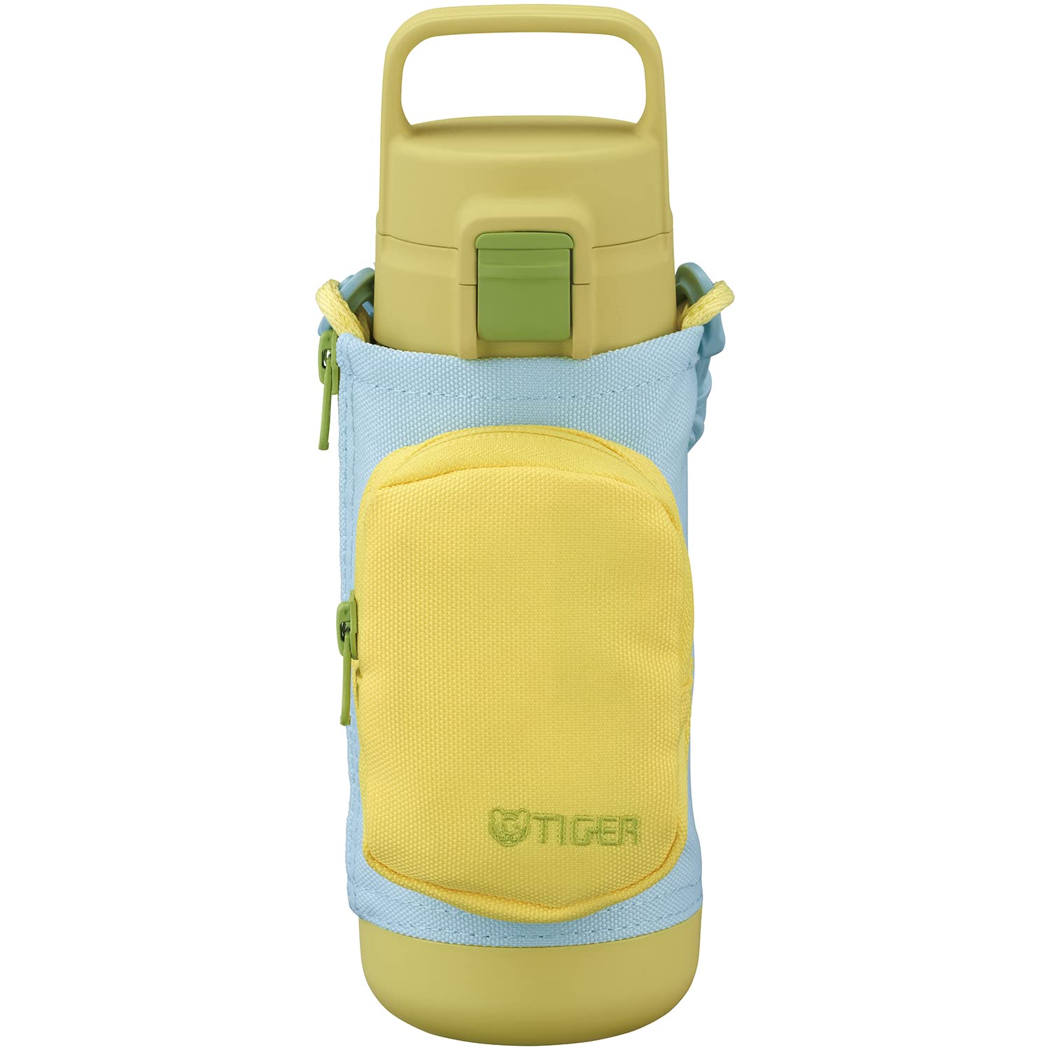 TIGER MTAA050YB Tiger Water Bottle, Dishwasher Safe, 16.9 fl oz (500 ml), Empty Handle, MultiPocket Bottle, For Girls, Boys, O