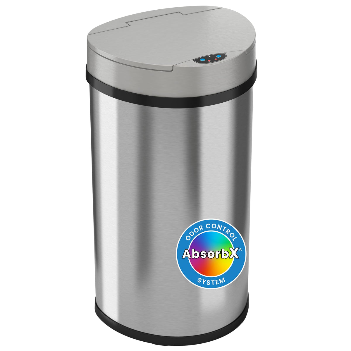 Itouchless 13 Gallon Kitchen Trash Can With Odor Control System, Stainless Steel Extra-Wide Opening Touchless Automatic Garbage