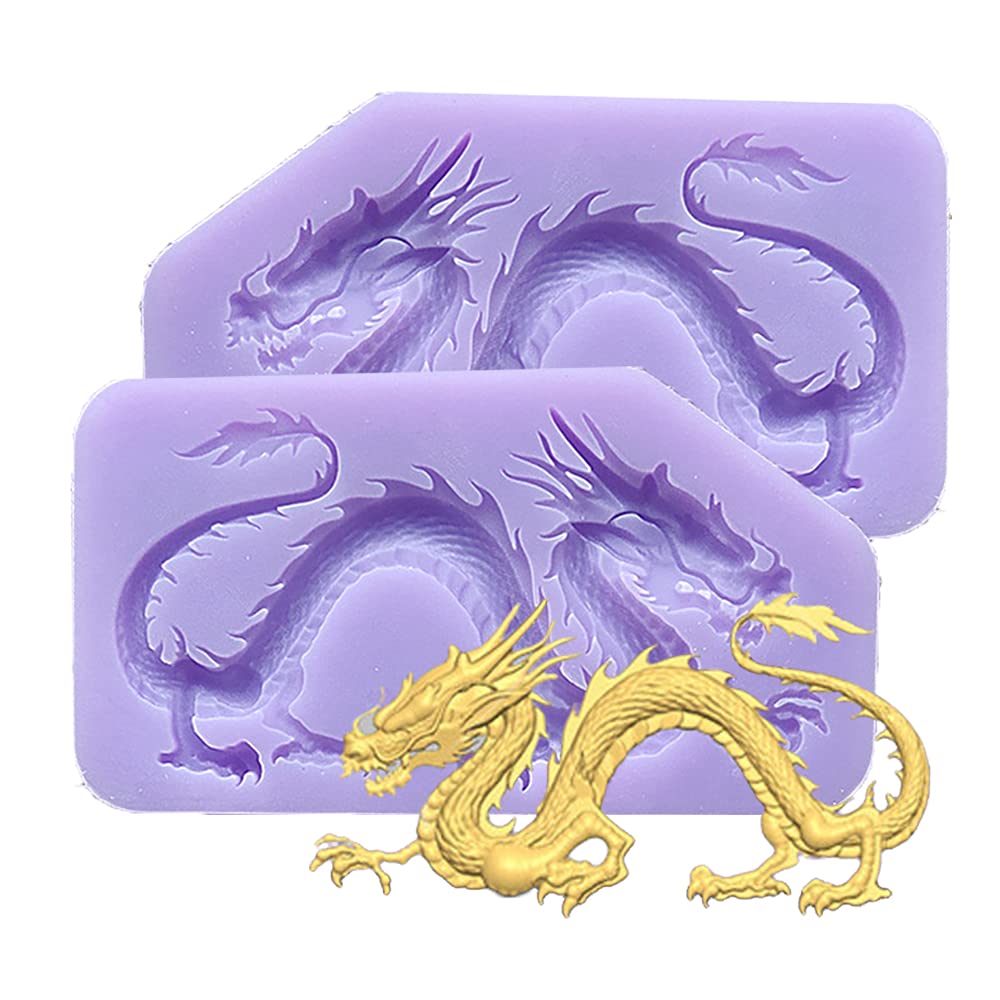 Gulinaza Flying Dragon Fondant Silicone Molds For Diy Cake Fondant Biscuit Cookies Soap Sugar Pudding Chocolate Hard Candies Des