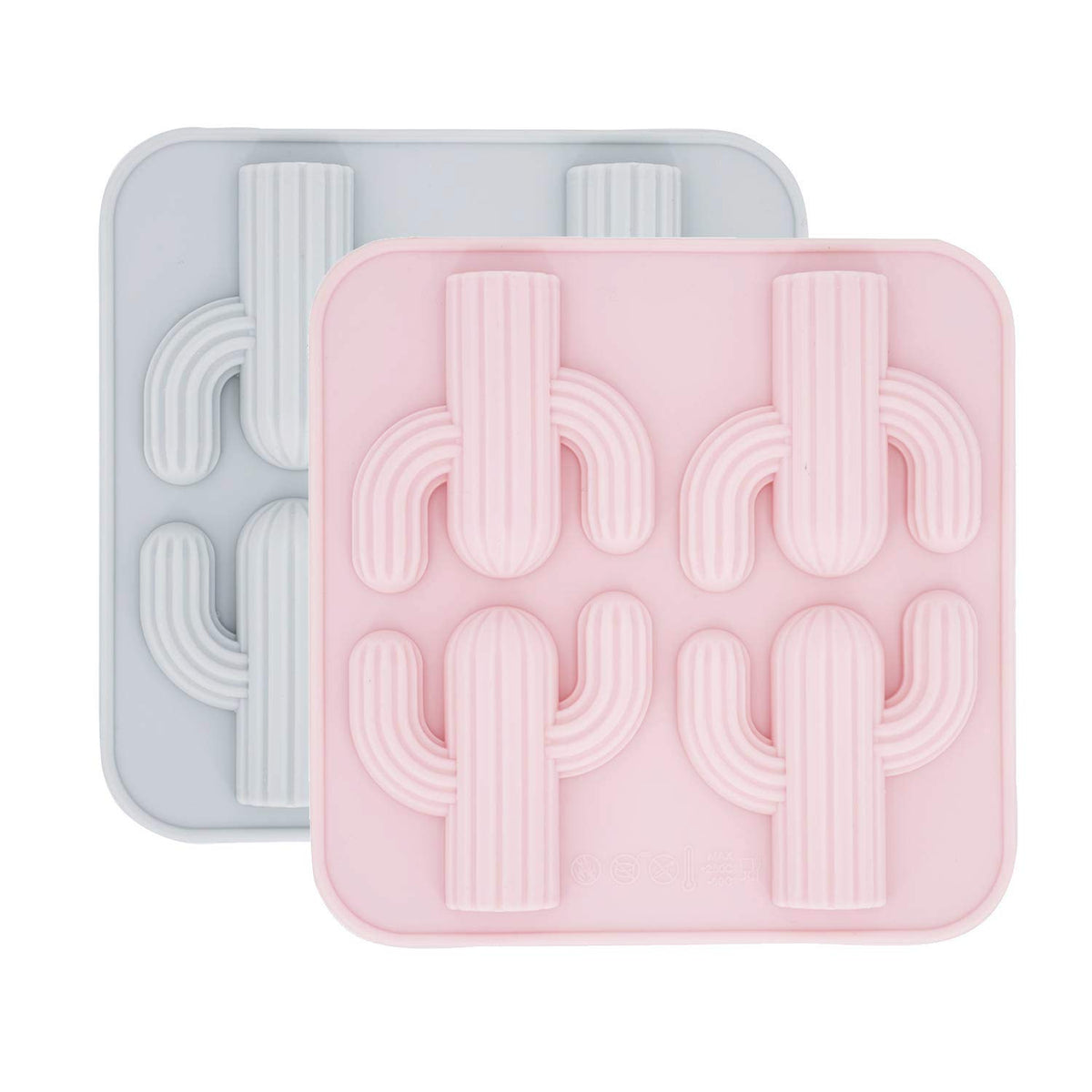 Moldfun 2-Pack Cactus Ice Cube Tray Cacti Silicone Molds For Diy Chocolate Candy Gummy Gelatin Jello Jelly Baking Cake Soap Cray