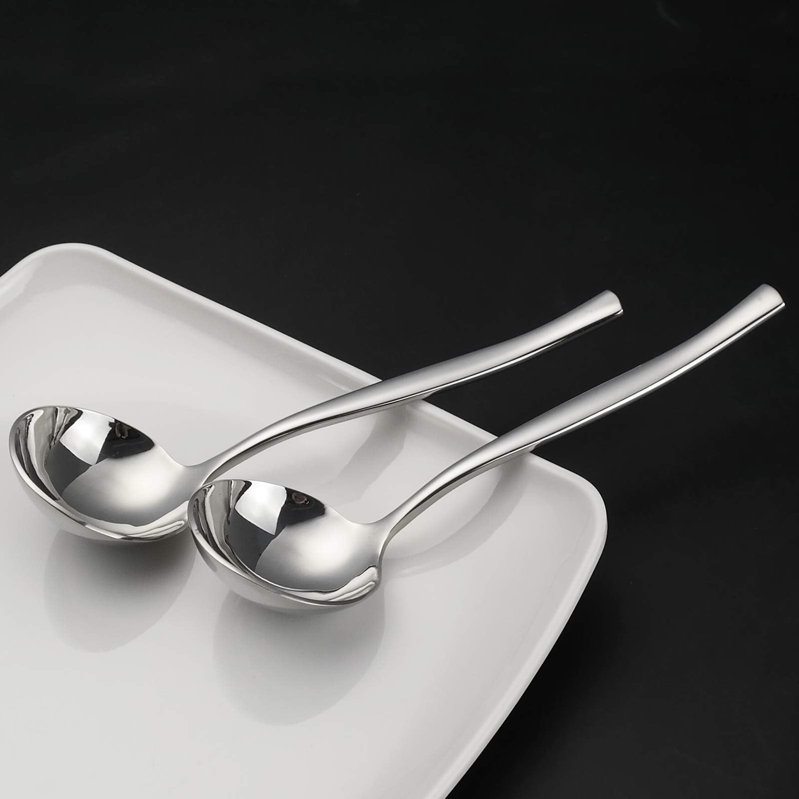 Nicesh 3 Piece Stainless Steel Gravy Ladle, Kitchen Small Table Ladle
