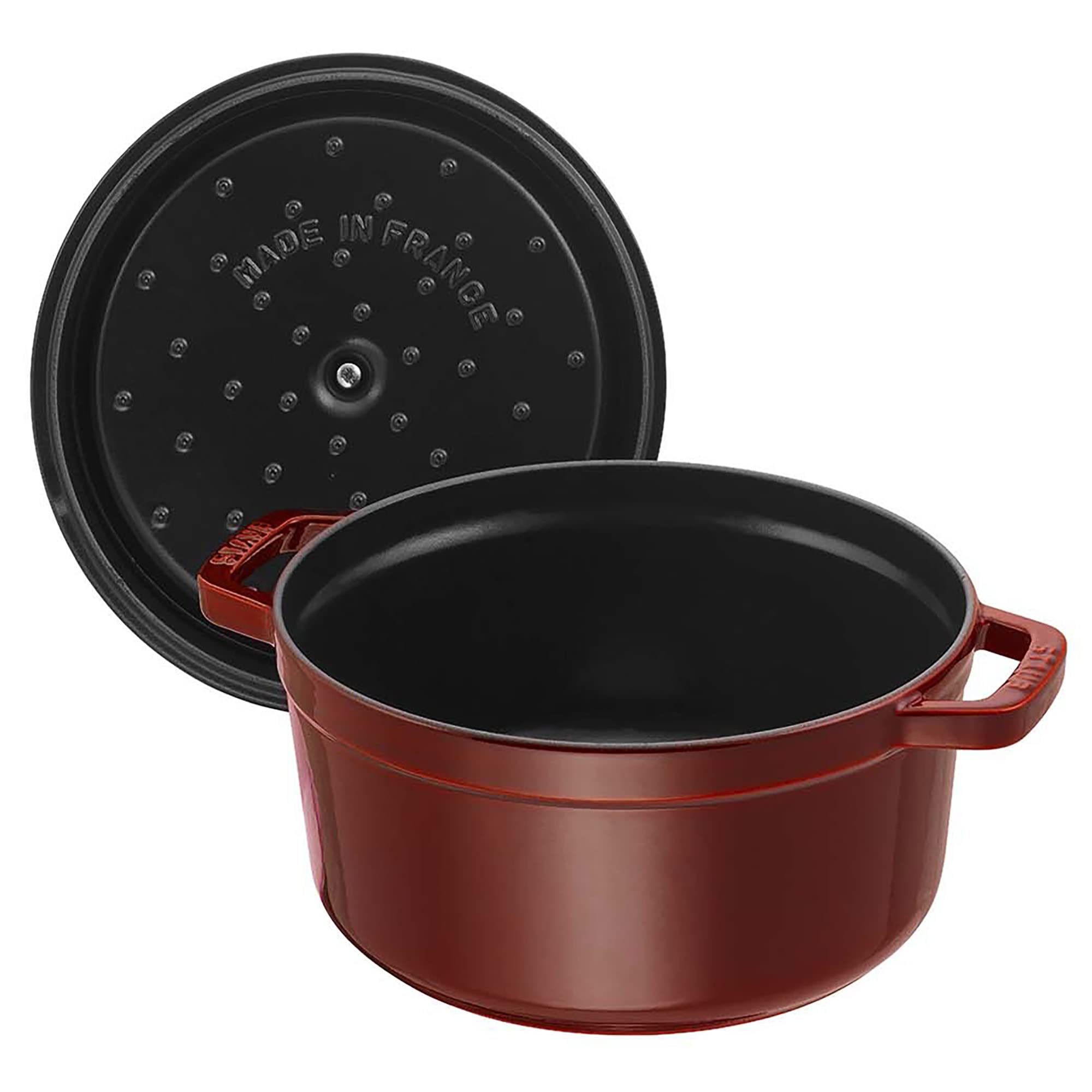 Staub Cast Iron 2.75-Qt Round Cocotte - Grenadine, Made In France