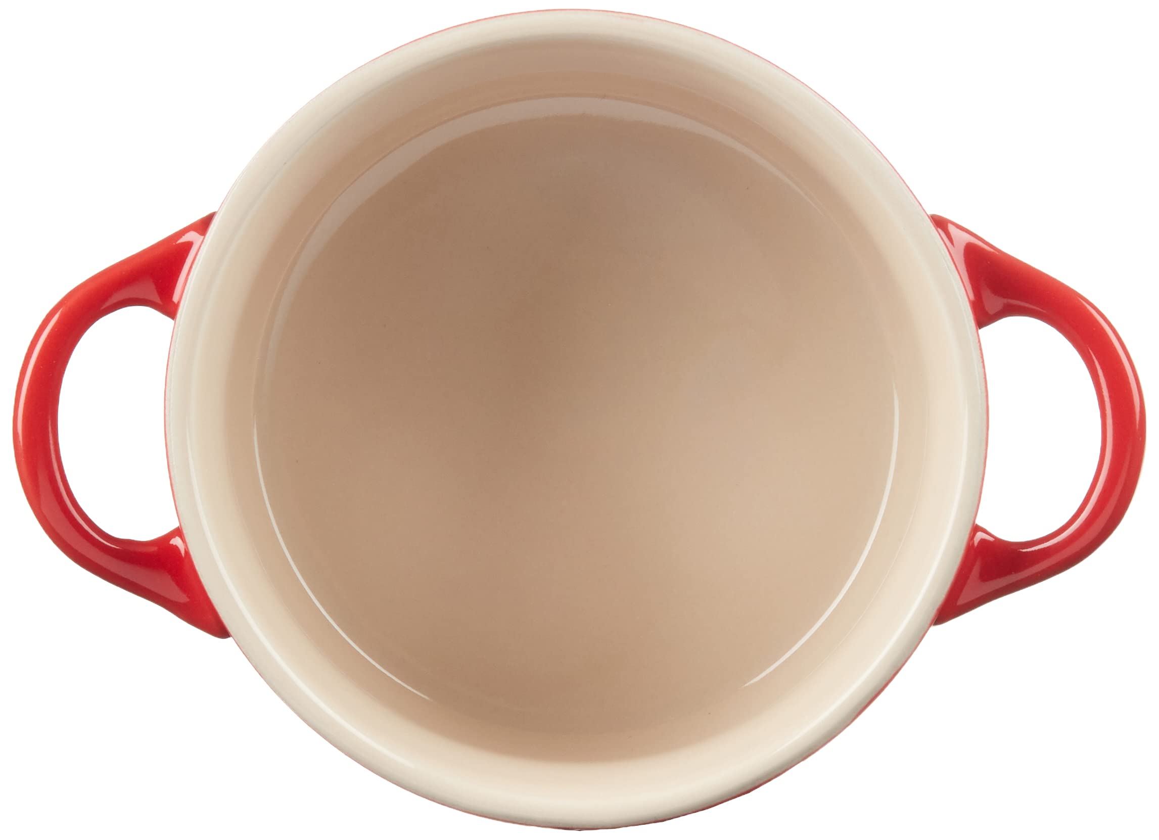 Le Creuset Stoneware Set Of 4 Mini Cocottes With Cookbook, 8 Oz. Each, Cerise