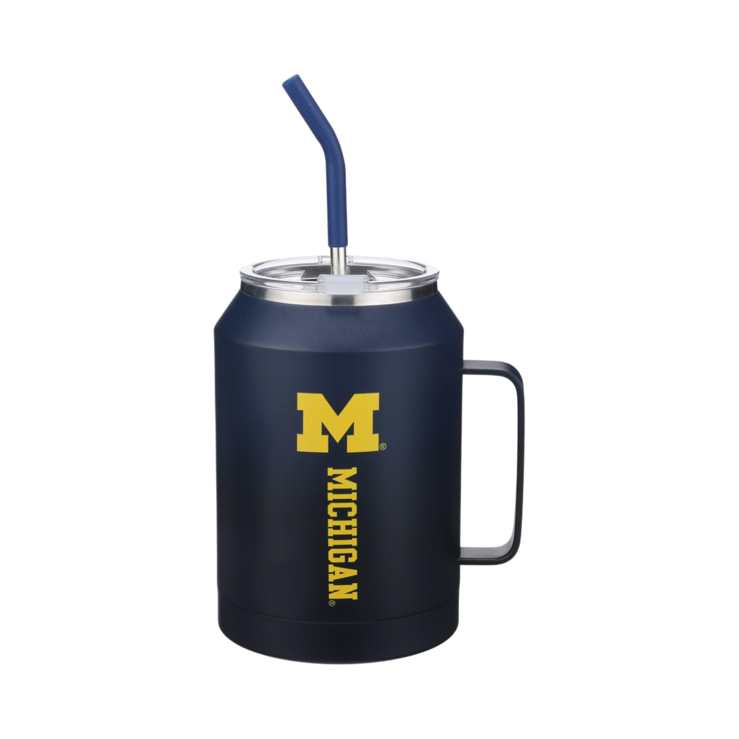 The Memory Company Officially Licensed 50oz Ombre Water Jug with Handle and Straw, University of Michigan