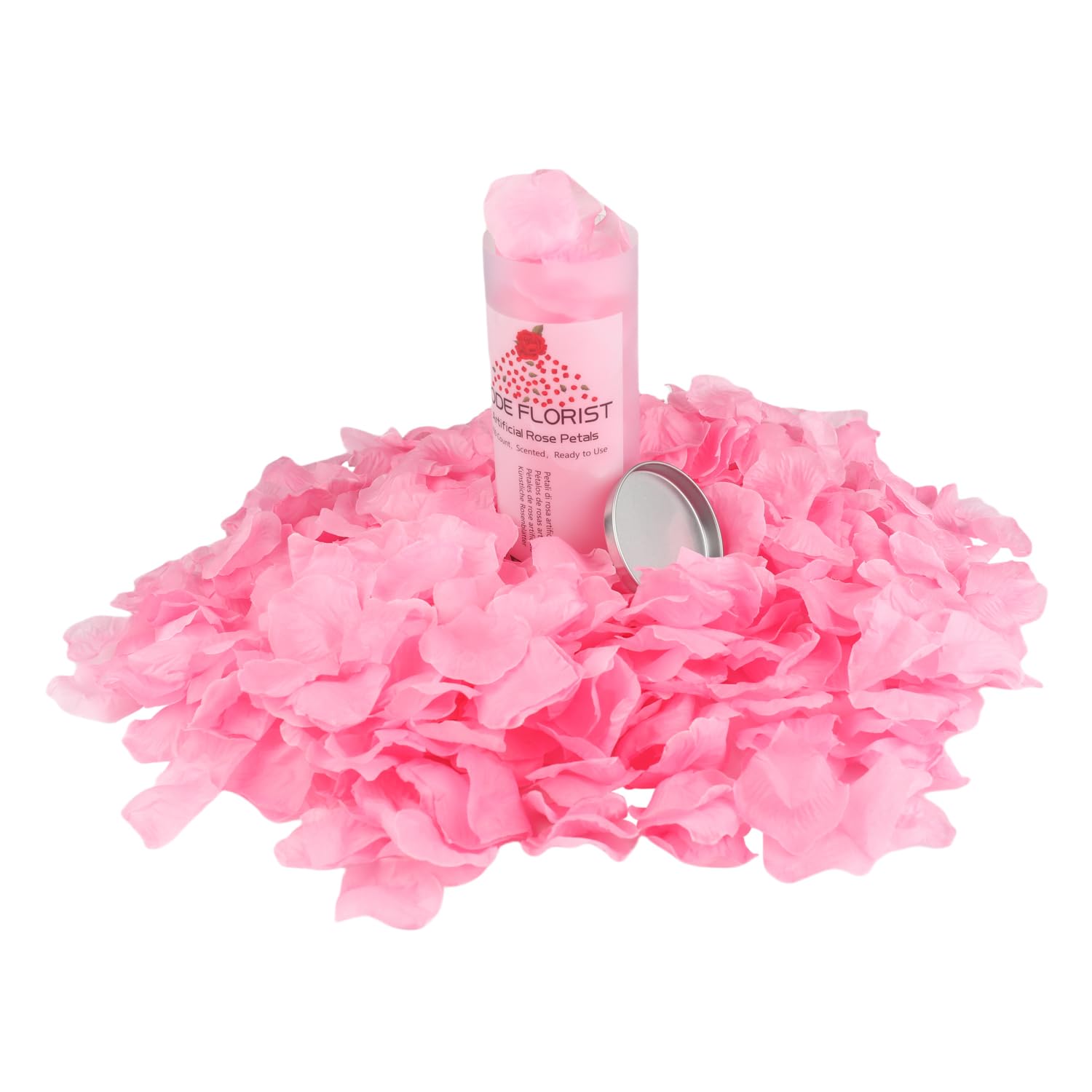 CODE FLORIST 1500 PCS Pink Silk Rose Petals for Valentine's Day,Romantic Night,Wedding,Proposal Anniversary Flower Decorations(S