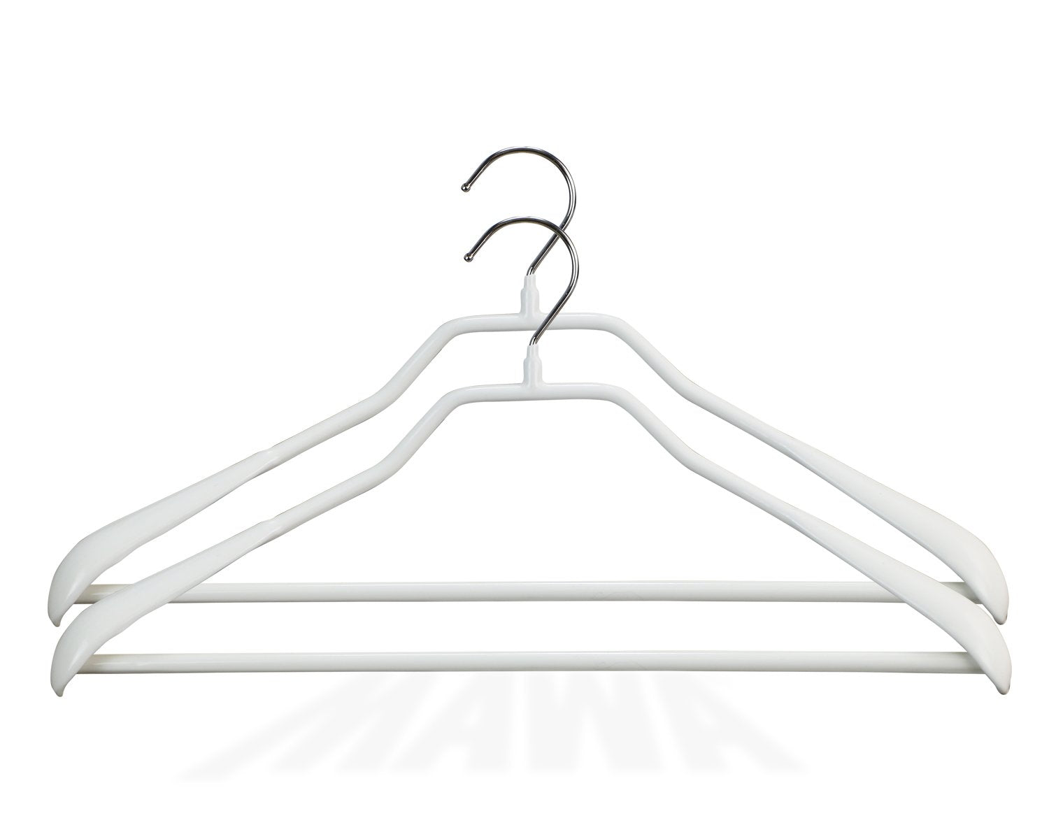 Mawa By Reston Lloyd Bodyform Series Non-Slip Space-Saving Clothes Hanger With Bar For Pants, 16 1/2'', Style 42/Ls, Set Of 2, W