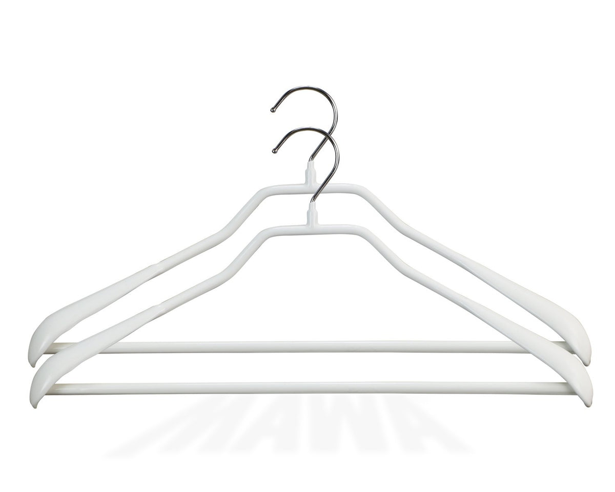 Mawa By Reston Lloyd Bodyform Series Non-Slip Space-Saving Clothes Hanger With Bar For Pants, 16 1/2'', Style 42/Ls, Set Of 2, W