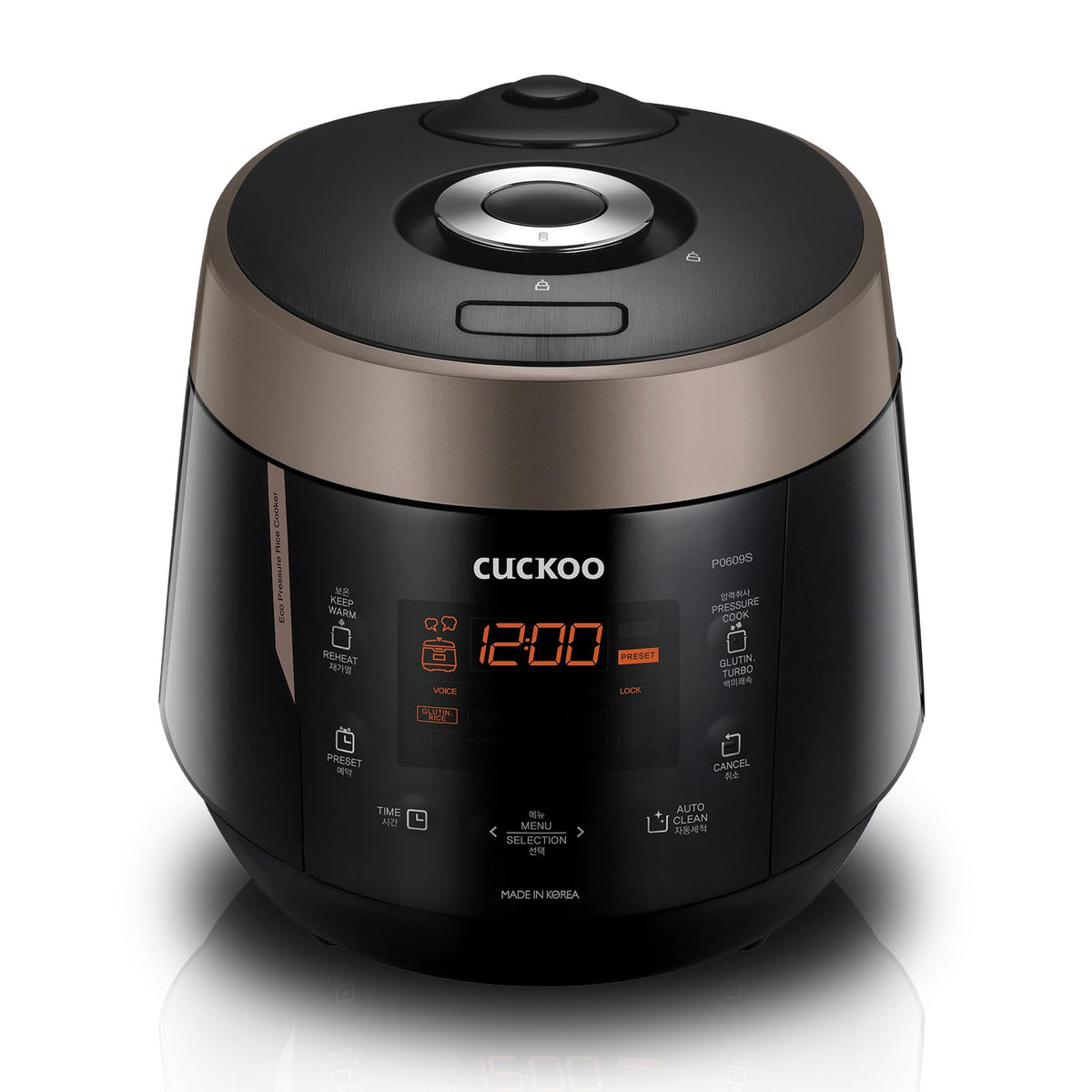 Cuckoo Crp-P1009Sb | 10-Cup (Uncooked) Pressure Rice Cooker | 12 Menu Options: Quinoa, Oatmeal, Gaba/Brown Rice & More, Made In