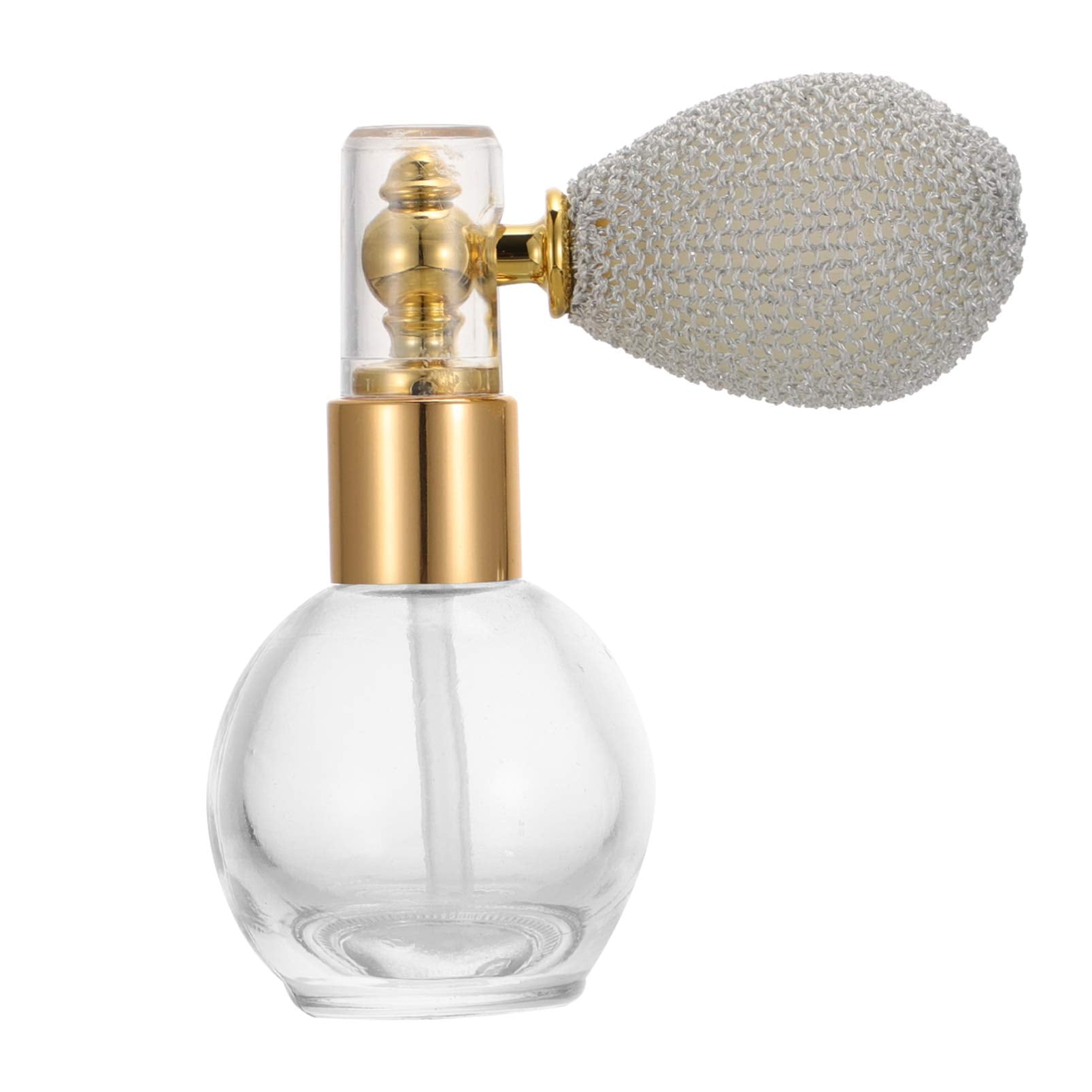 Beaupretty Refillable Powder Spray Bottle Vintage Glass Perfume Atomizer for Travel Essential Oils Transparent Container for Car
