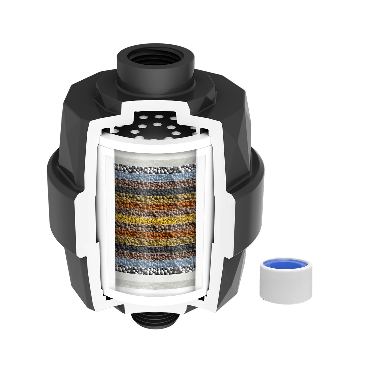 Hibbent Shower Filter For Hard Water, High Output Shower Head Filter To Remove Chlorine And Fluoride, 20 Stage Showerhead Filter