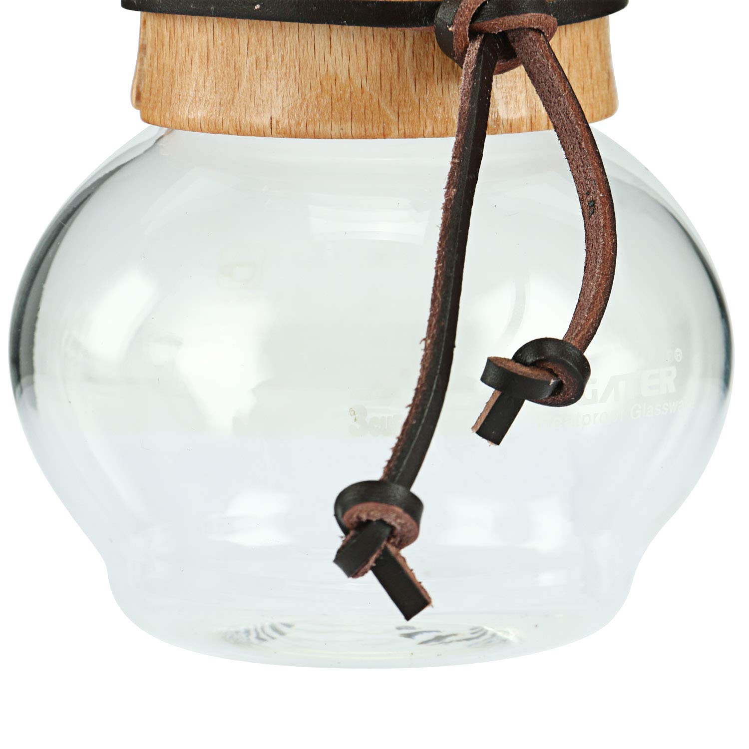 Homend Woodneck Coffee Brewer 480Cc 3-4Cups Coffee Maker, Woodneck Coffee Drip Pot Heat Resist Glass Coffee With 1 Extra Filter