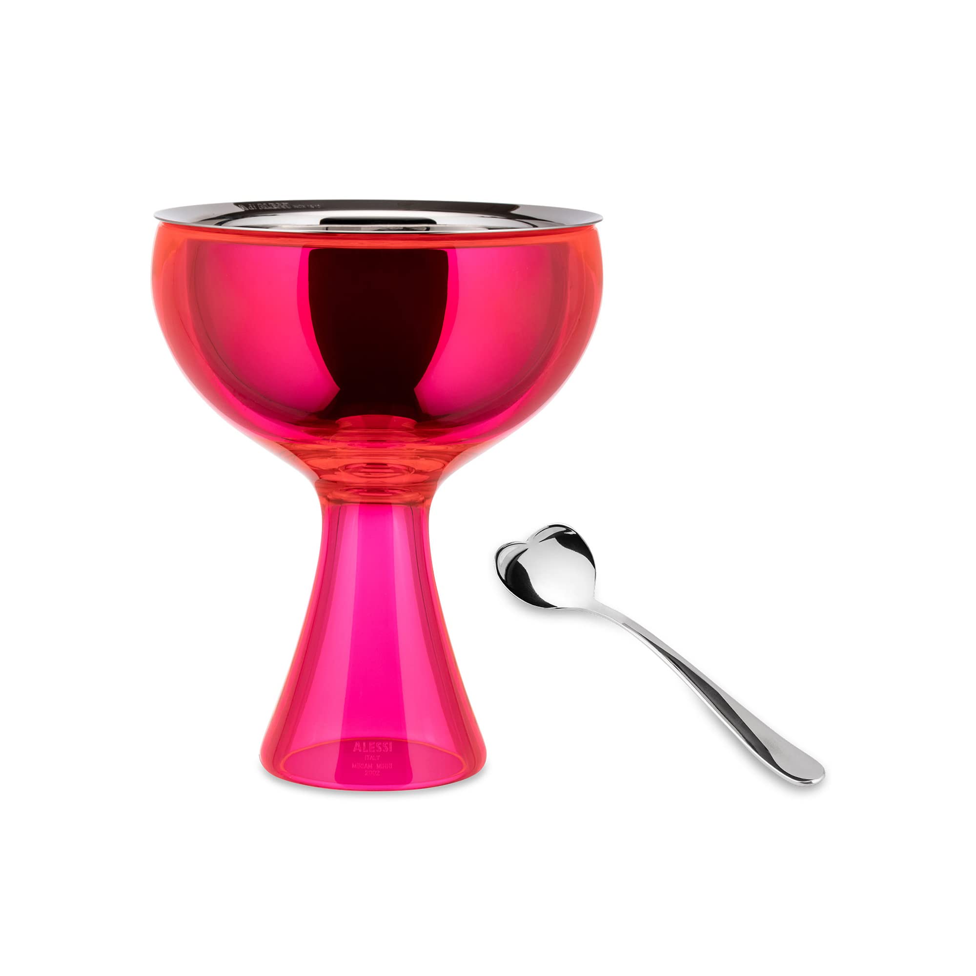 A Di Alessi Big Love Bowl And Spoon, Pink -