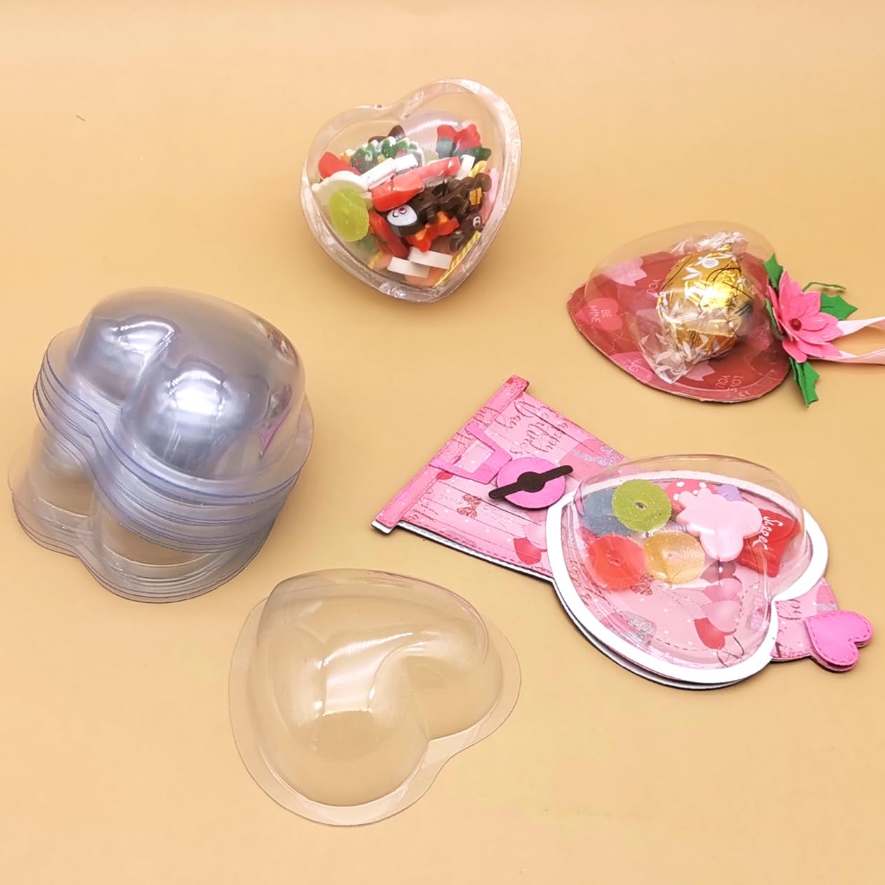 Alinacutle 20PC Half Ball Clear Plastic Candy Dome Candy Holder Transparent Plastic Covers for DIY Candy Gift Box, 2023101301