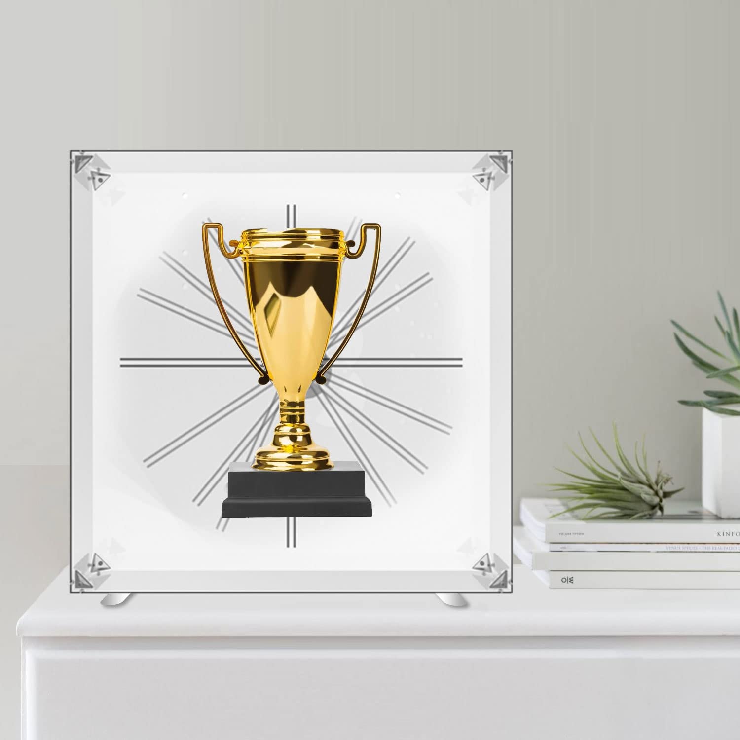 Missyou 3D Hologram Fan Protective Cover For Collectibles Assemble Clear Acrylic Box Alternative Glass Case For Holographic Proj