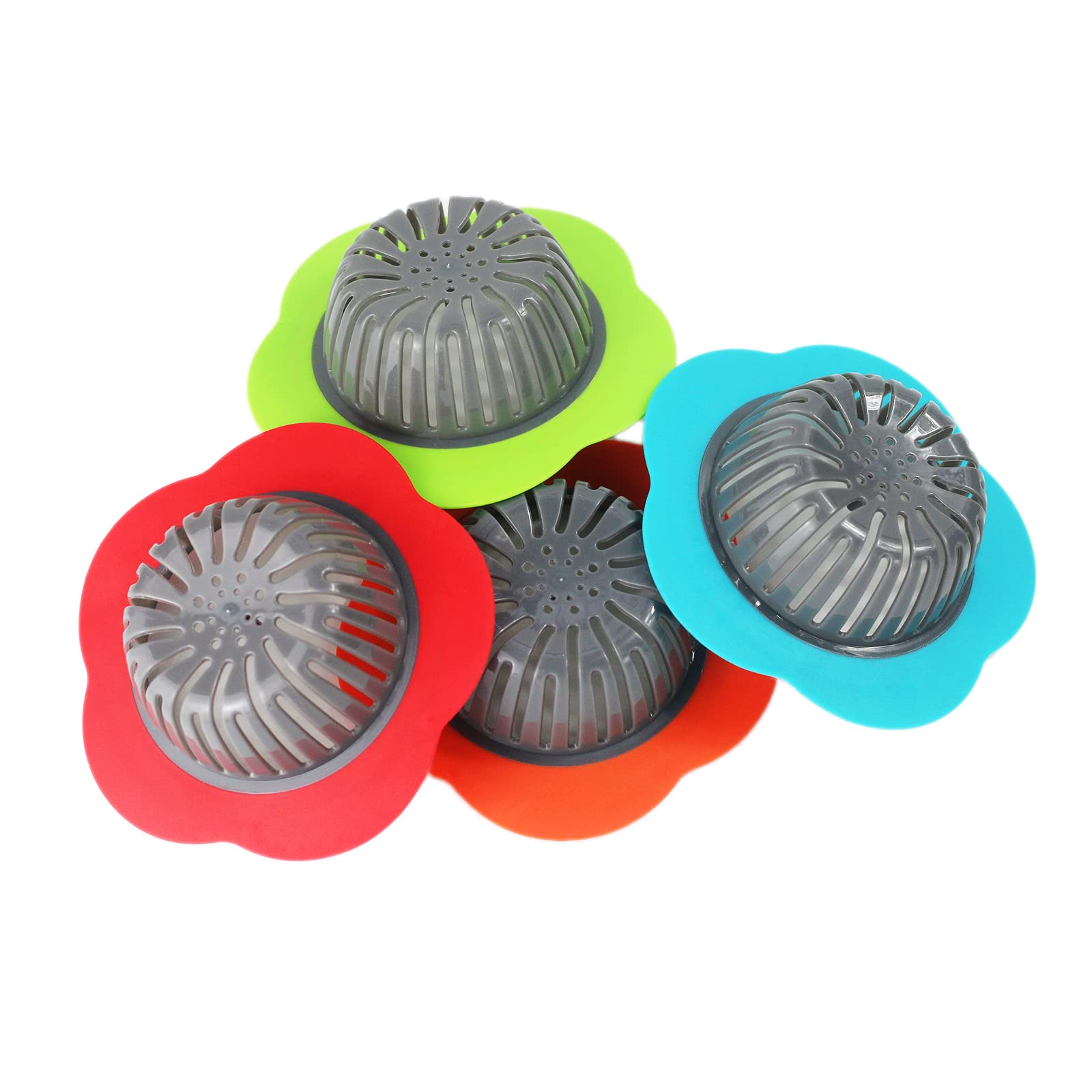 Owfvlazi Silicone Kitchen Sink Filter Strainer Set,4.5'' Universal Bathroom Sink Drain Stopper For Kitchen Waste, Garbage,Vegeta