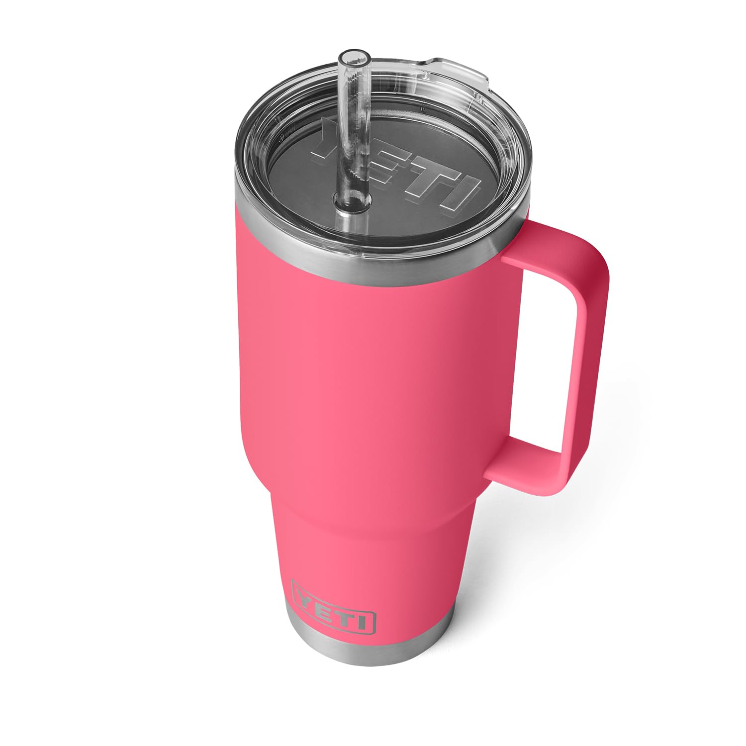 Yeti Rambler 42 Oz Straw Mug, Vacuum Insulated, Stainless Steel, Tropical Pink