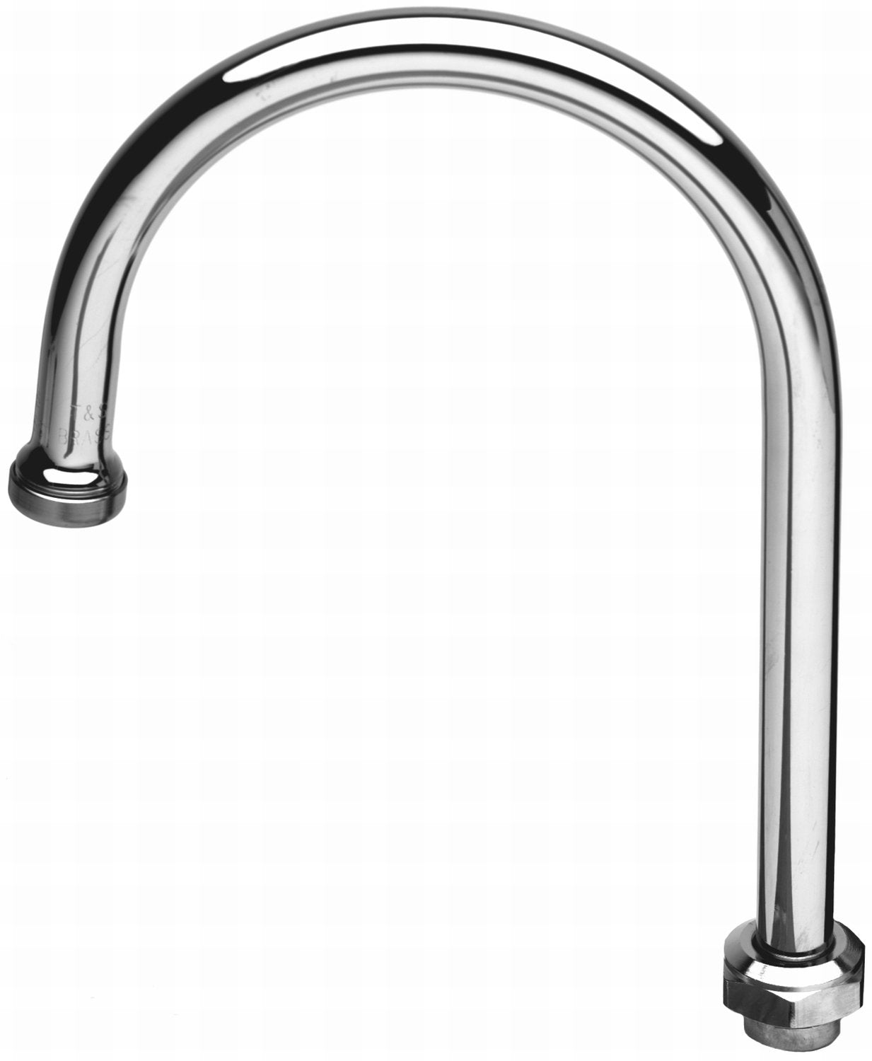 Ts Brass 133X Swivel Gooseneck Spout, Chrome