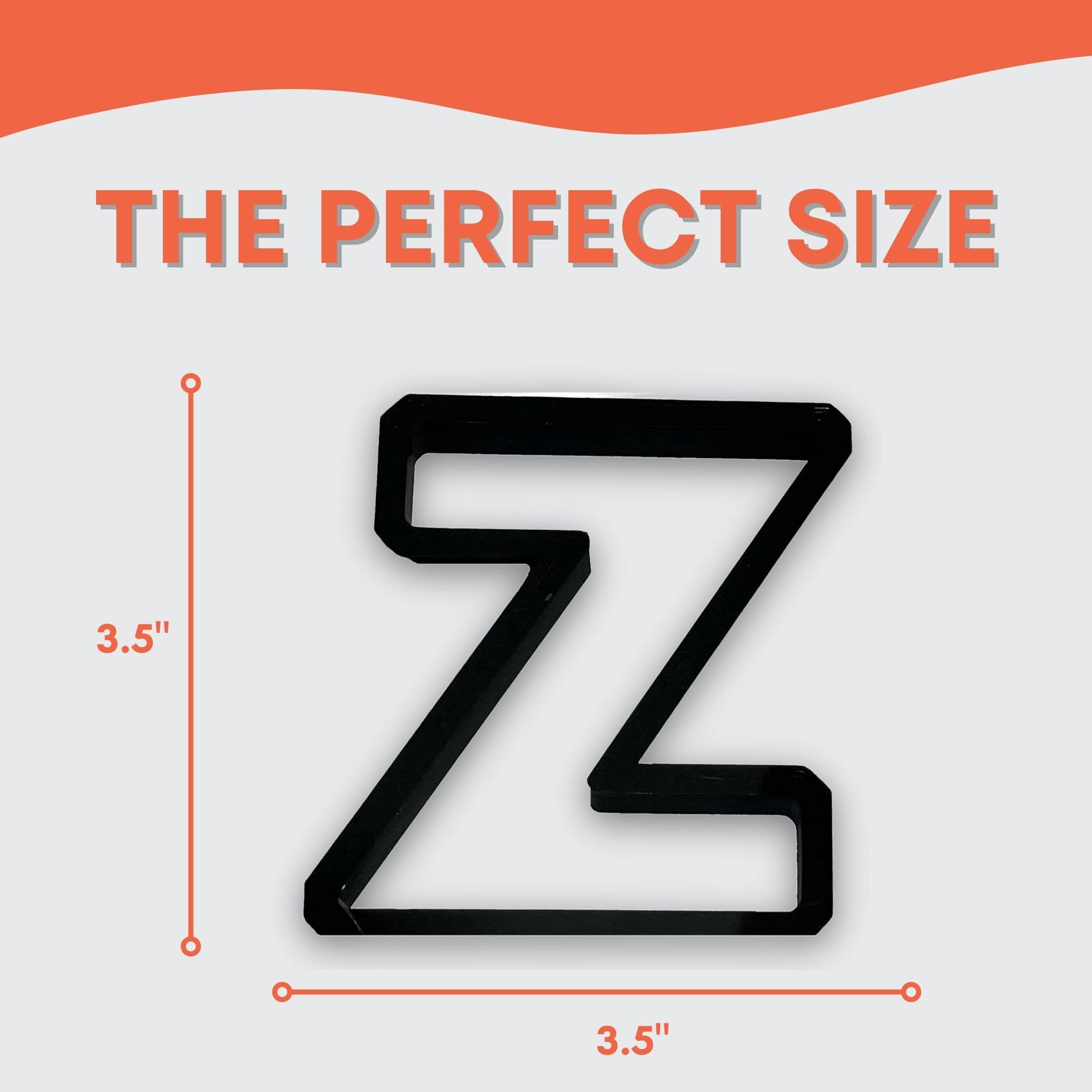 Z Capital Block Letter Cookie Cutter With Easy To Push Design (3.5 Inch)