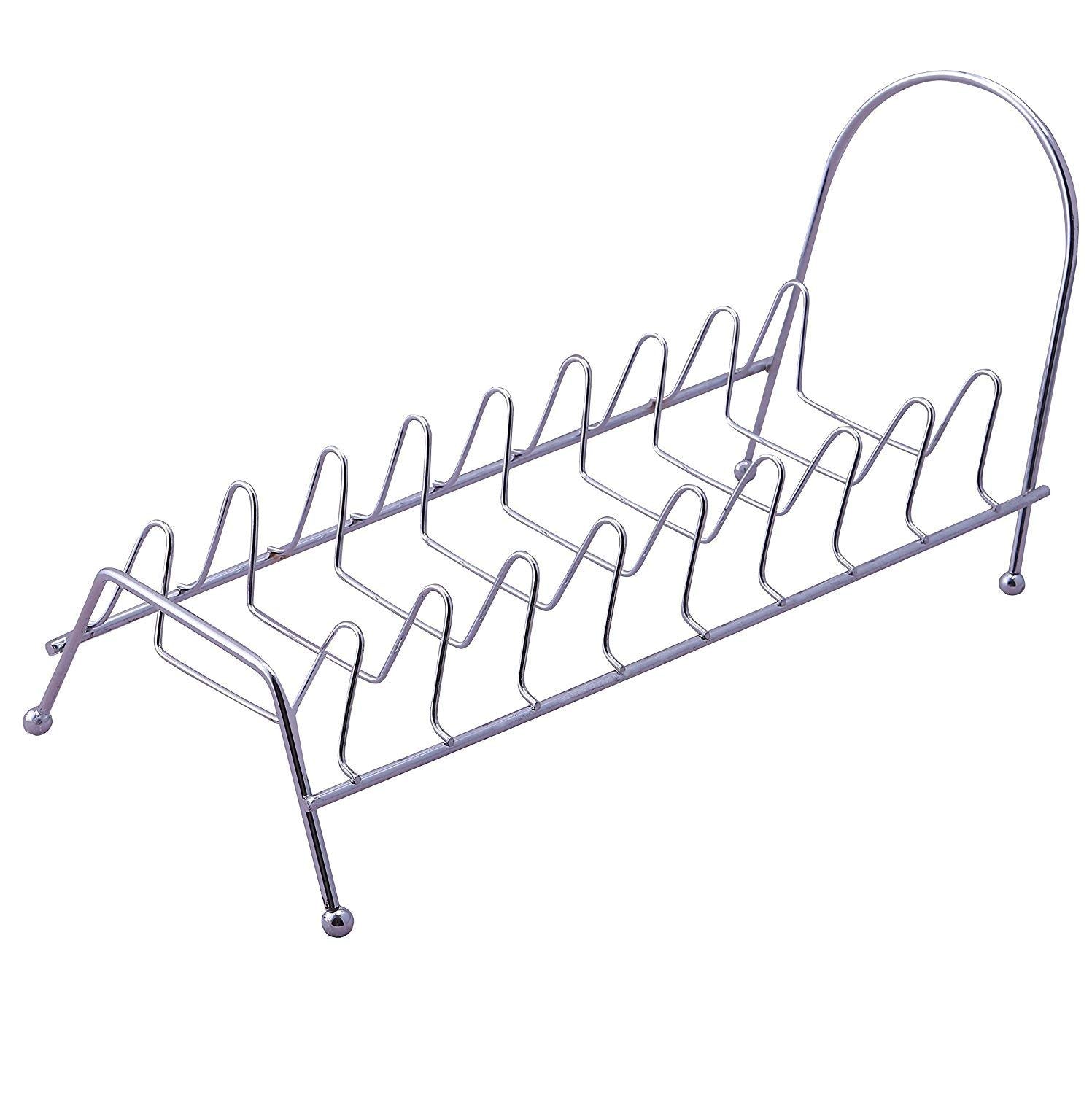 Improvhome 8 Rack Plate Rack Plate Cutlery Drainer Rack Kitchen Dish Rack Holder Stand Storage (Pack Of 1)