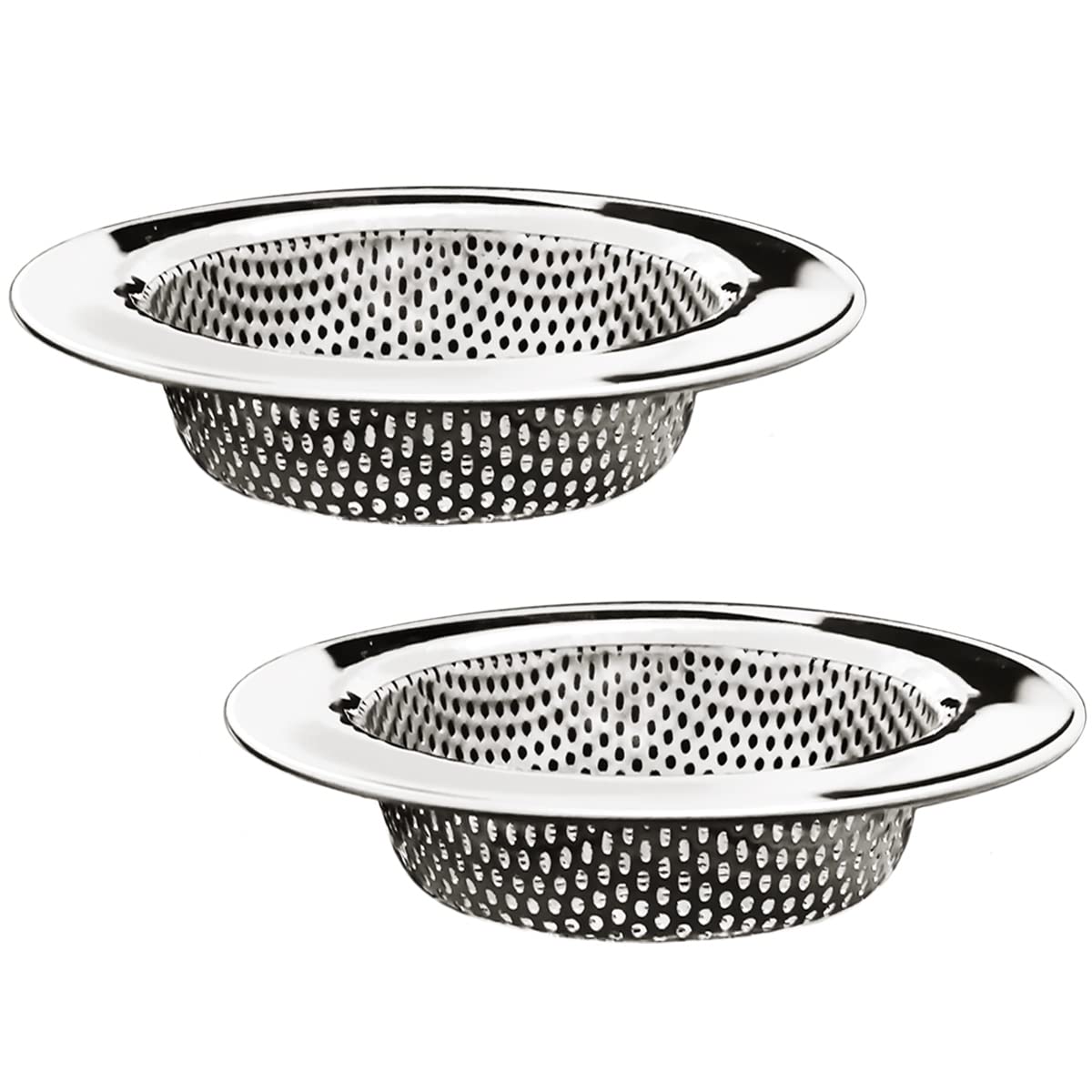 Seatery 2Pcs Kitchen Sink Strainers, Sink Drain Basket Strainer, 4.5 Inch Stainless Steel Food Scraps Catcher, Must Have Kitchen