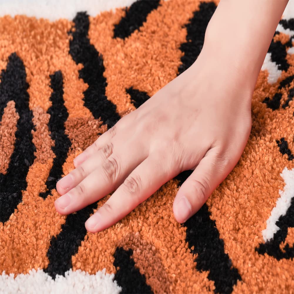 Tiger Shaped Bath Mat For Bathroom Non Slip Bathroom Door Mat Area Rug Playroom Bedroom Bathroom Rugs And Mats Floor Playmat Abs
