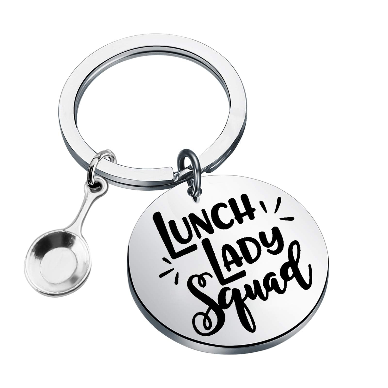 Cenwa Lunch Lady Gift Lunch Lady Squad Keychain Gift For Cafeteria Workers Back To School Gift (Lunch Lady Squad K)