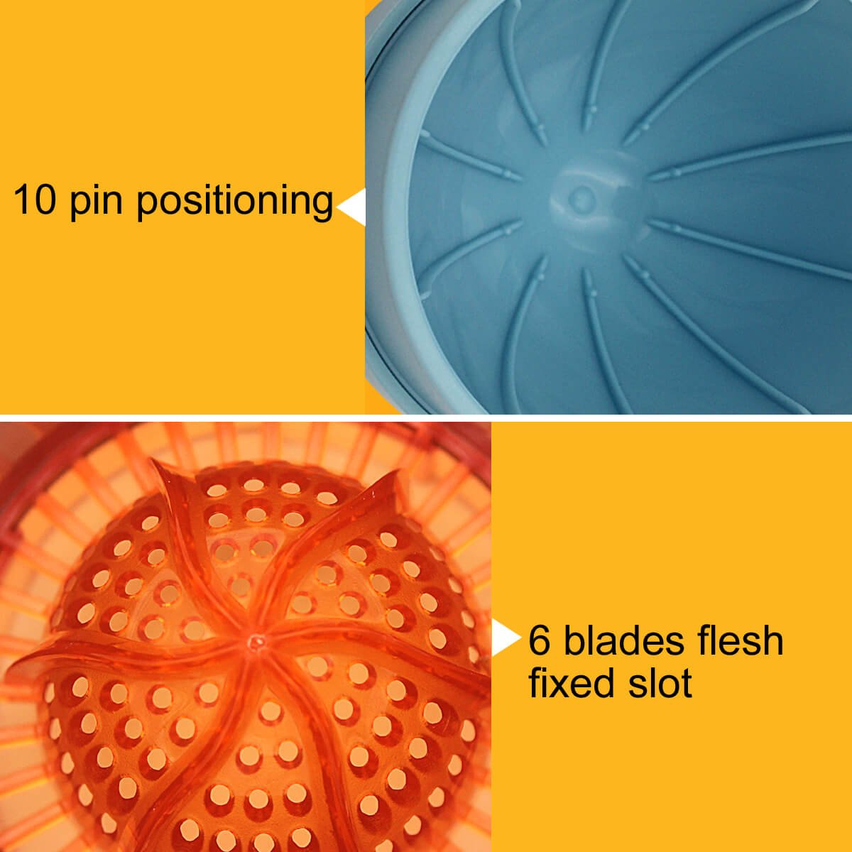 Manual Citrus Press Juicer, Portable Citrus Squeezer Hand Juicer With Strainer And Stainless Steel Container, White Color