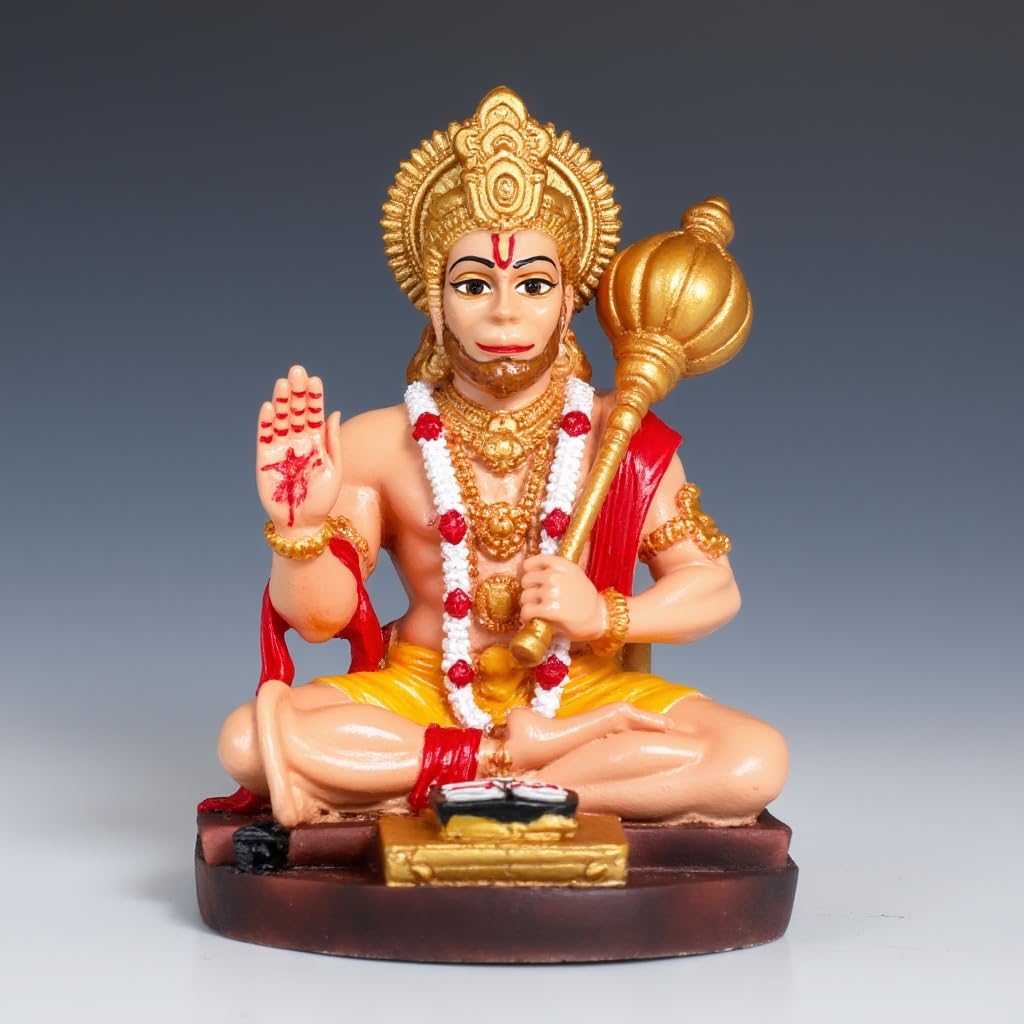 Unovate Lord Hanuman Idol For Car Dashboard, Home, Office Desk  Hanuman Murti For For Pooja, Temple Showpiece, Decoration, Festi