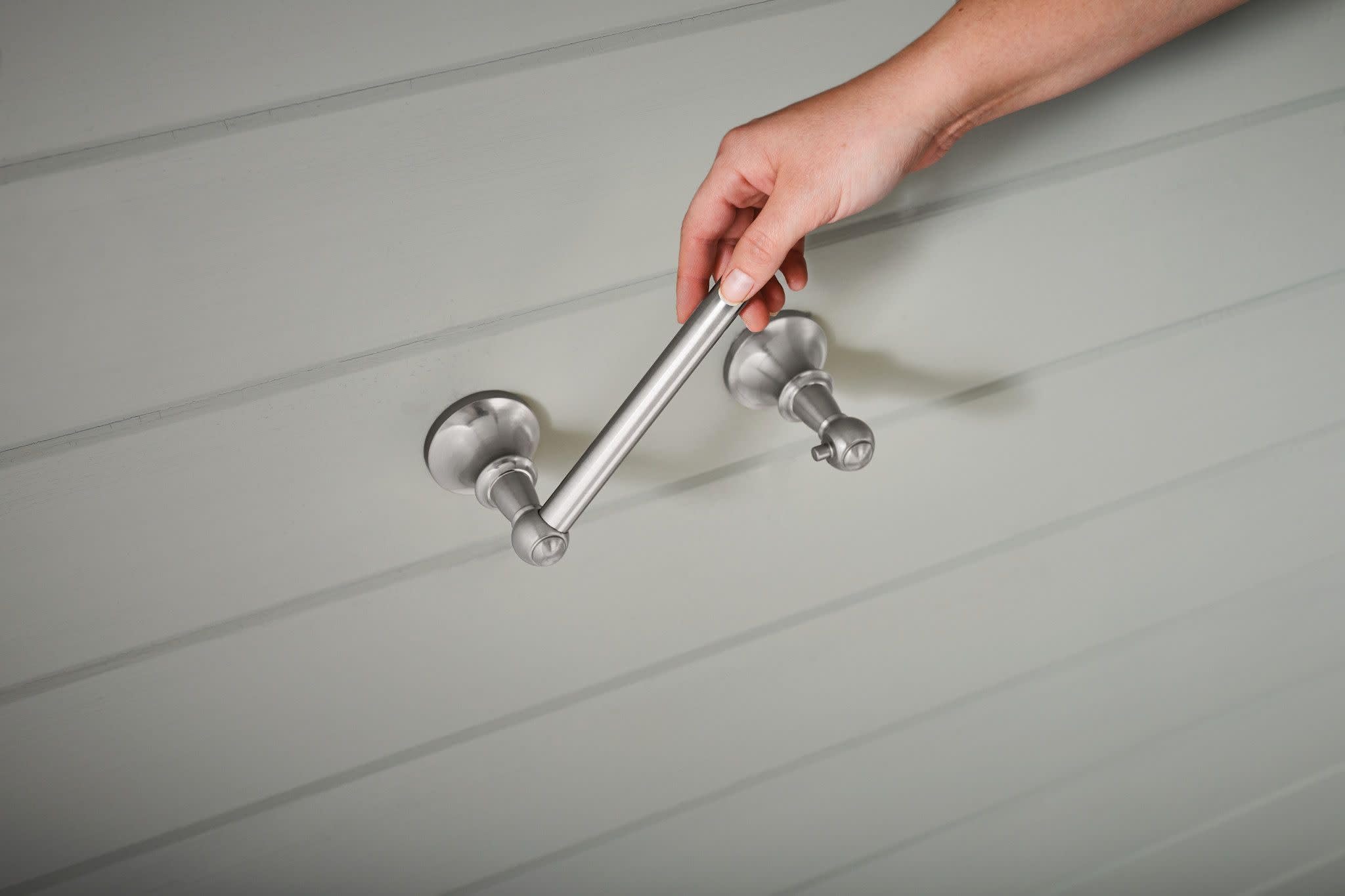 Moen DN4408BN Vale Double Post Pivoting Toilet Paper Holder  Brushed Nickel