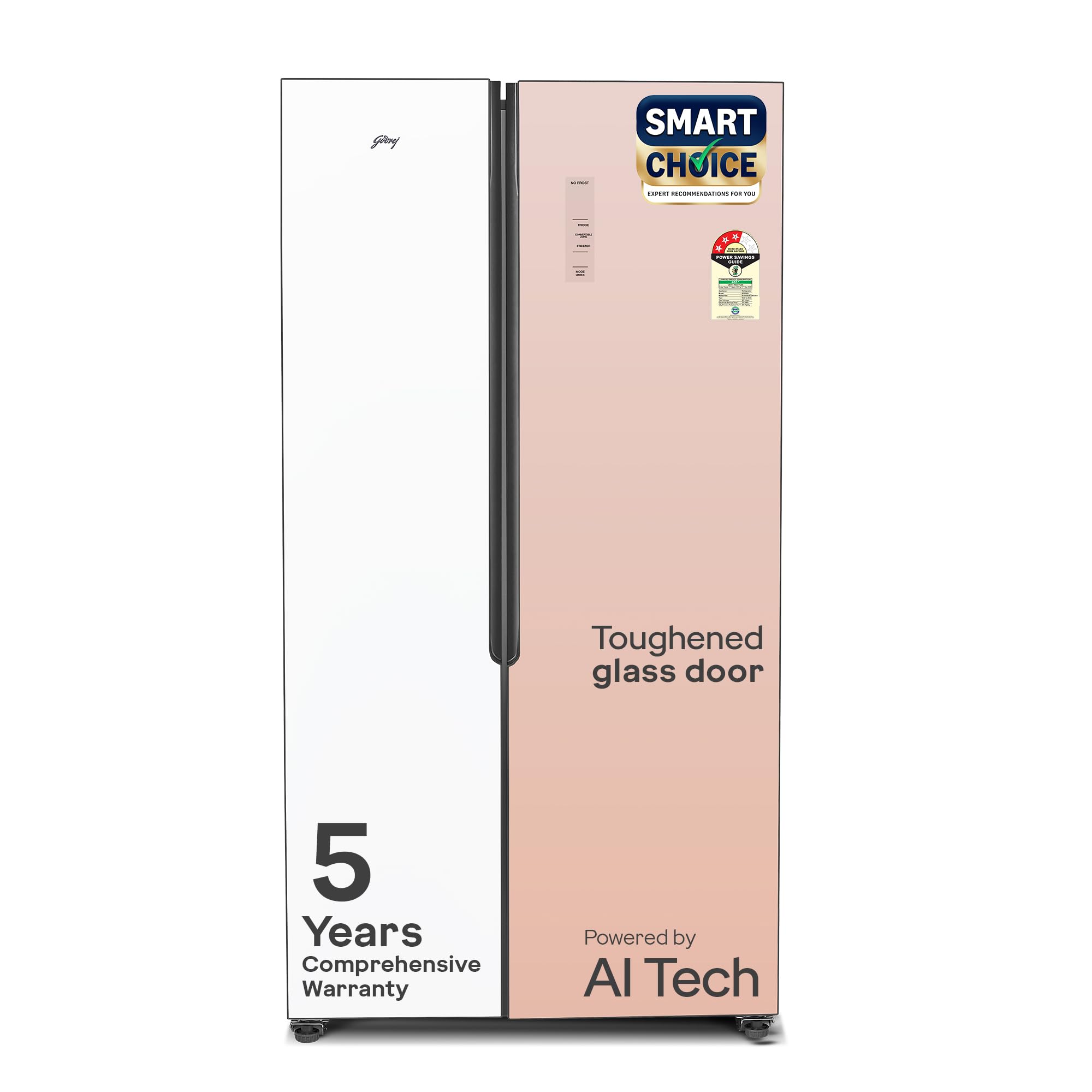 Godrej 600 L 3 Star 5 Years Comprehensive Warranty, Smart Convertible Zones With Digital Touch Panel, Frost Free Inverter Refrig