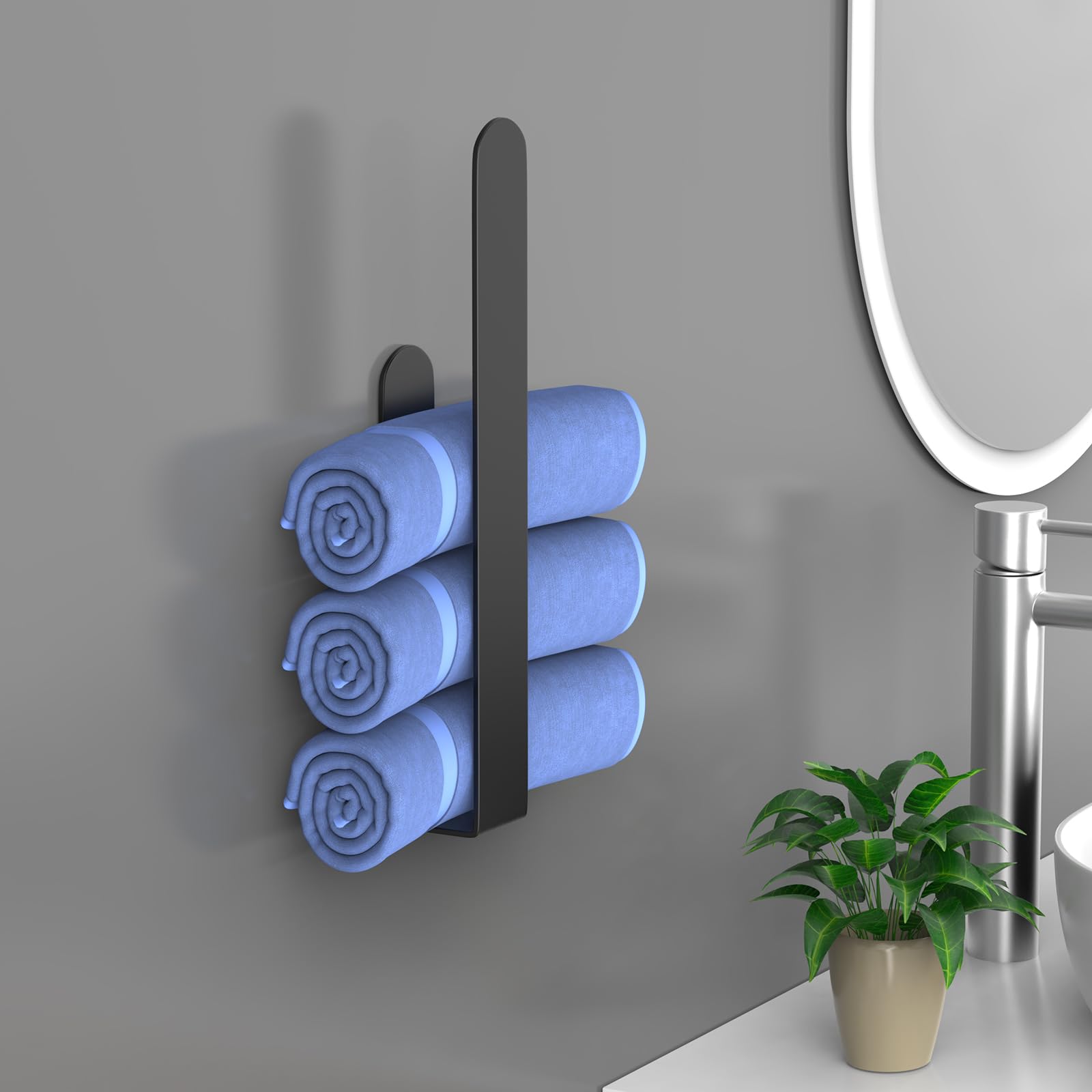 Hufeeoh Hand Towel Holder, Towel Hanger For Bathroom, Self Adhesive Bathroom Towel Holder Towel Bar, Towel Holder For Kitchen Ca