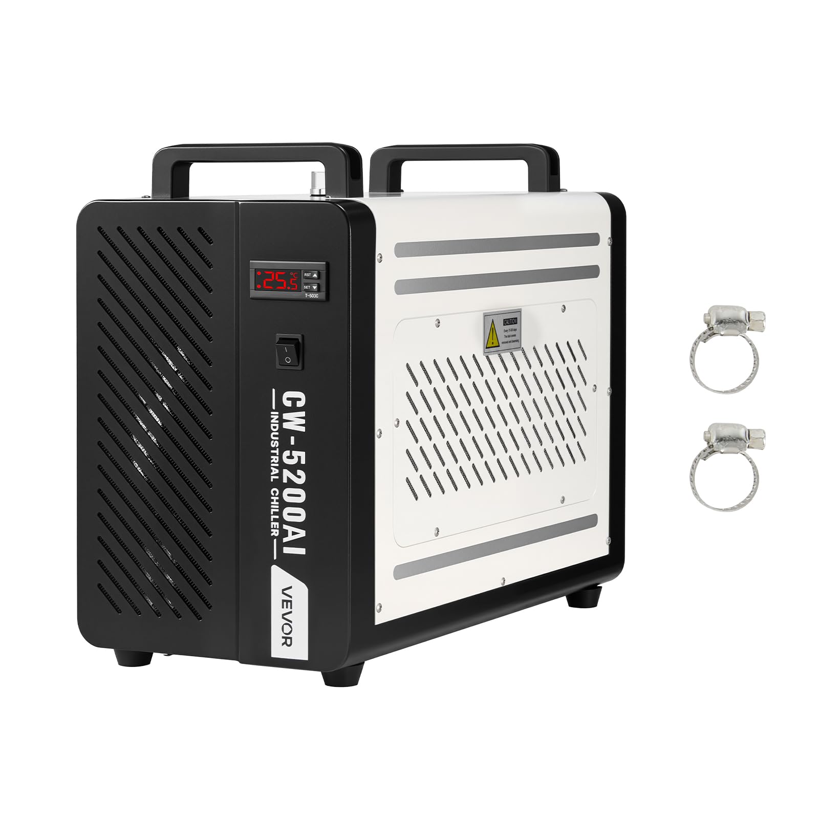 VEVOR Industrial Water Chiller, 5460 BTU/h, Industrial Water Cooler Cooling System with Compressor, 4.2  GPM Max Flow, 1.8   Gal