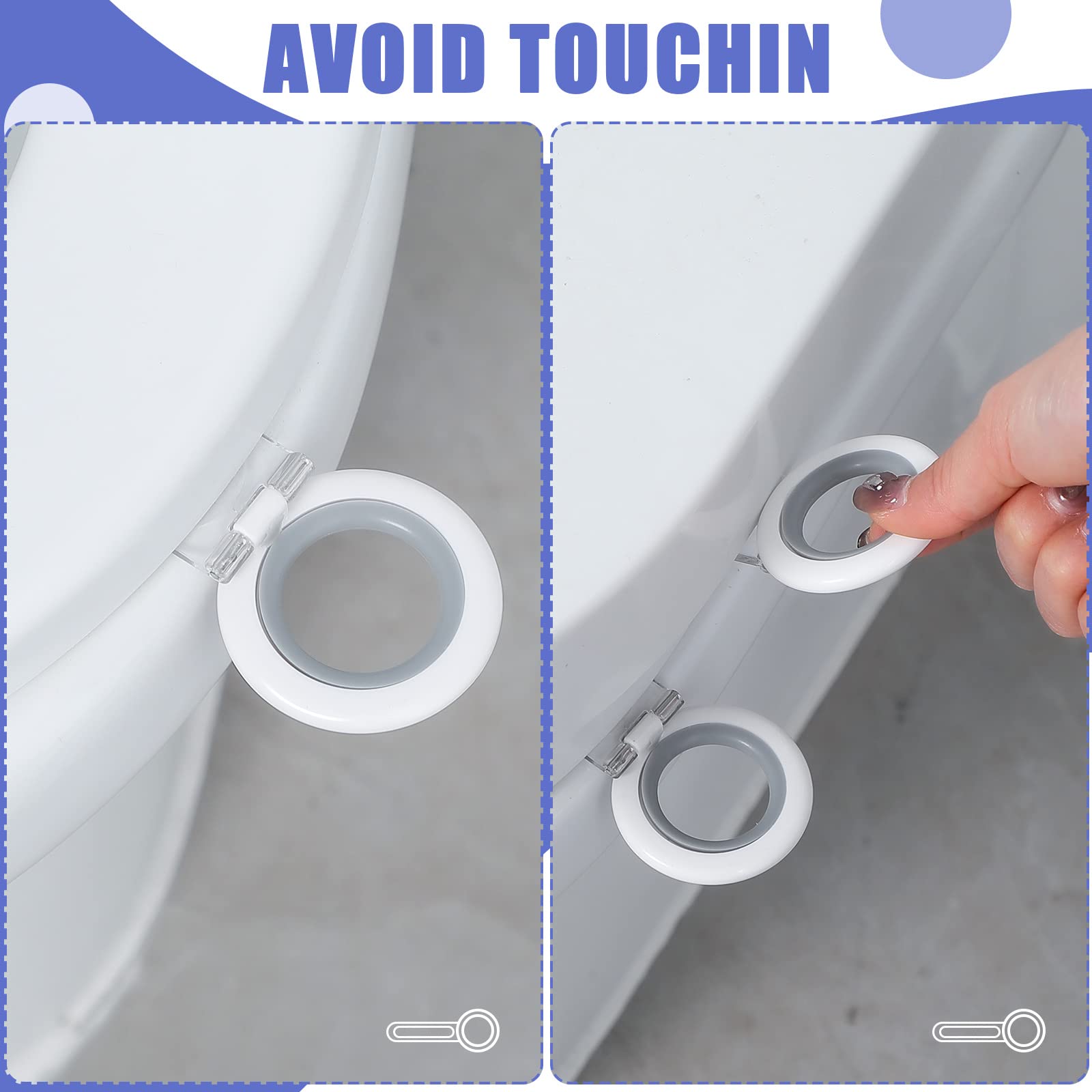 4 Pcs Toilet Lid Handle Lifter Toilet Seat Lifter Toilet Seat Lifter Handle Adhesive Toilet Cover Lift Tool For Bathroom Hotel H