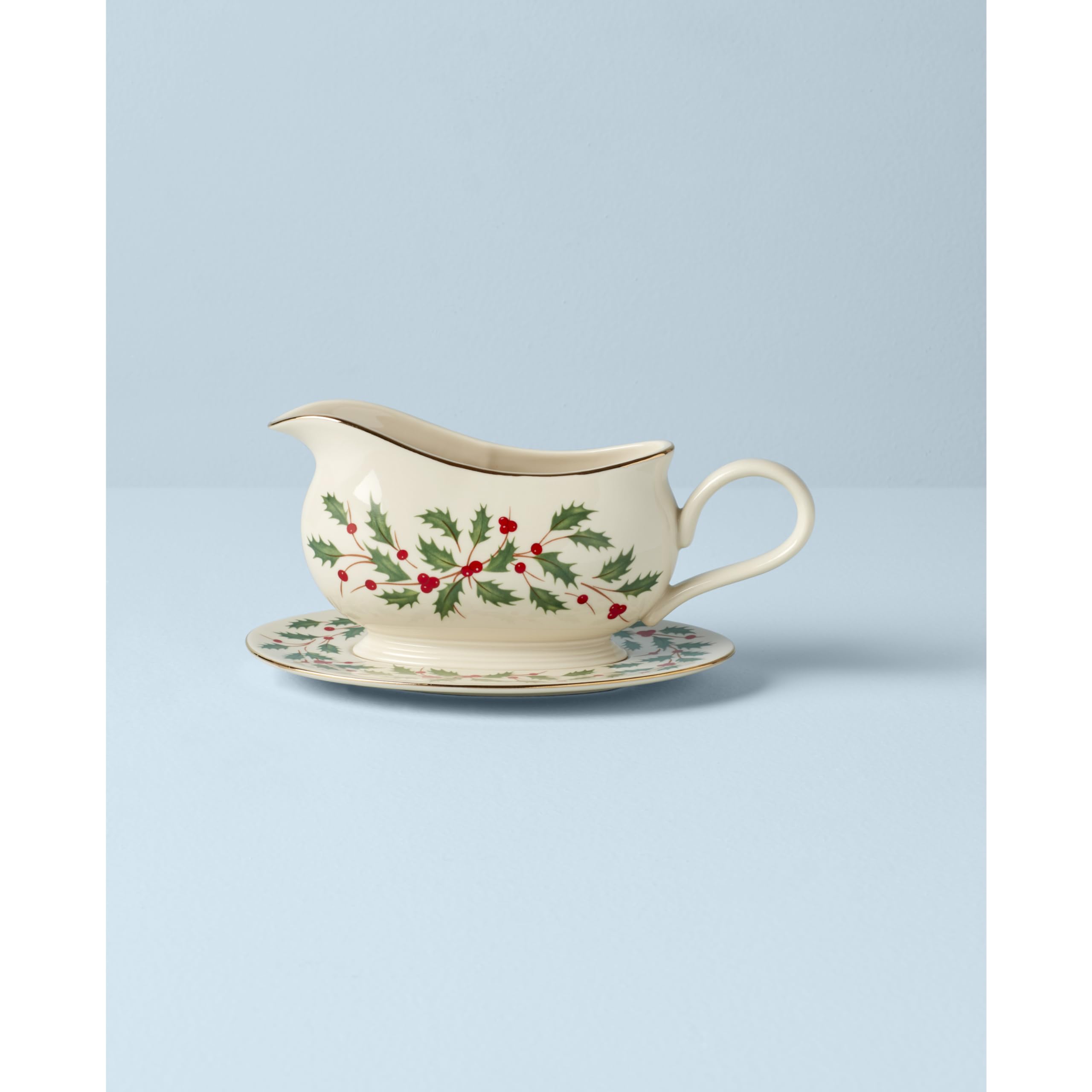 Lenox 843318 Holiday Gravy Boat And Stand, Christmas Hosting