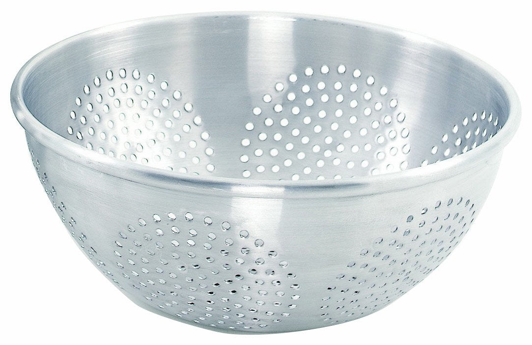 Crestware 12-Quart Chinese Aluminmum Colander, Large, Silver